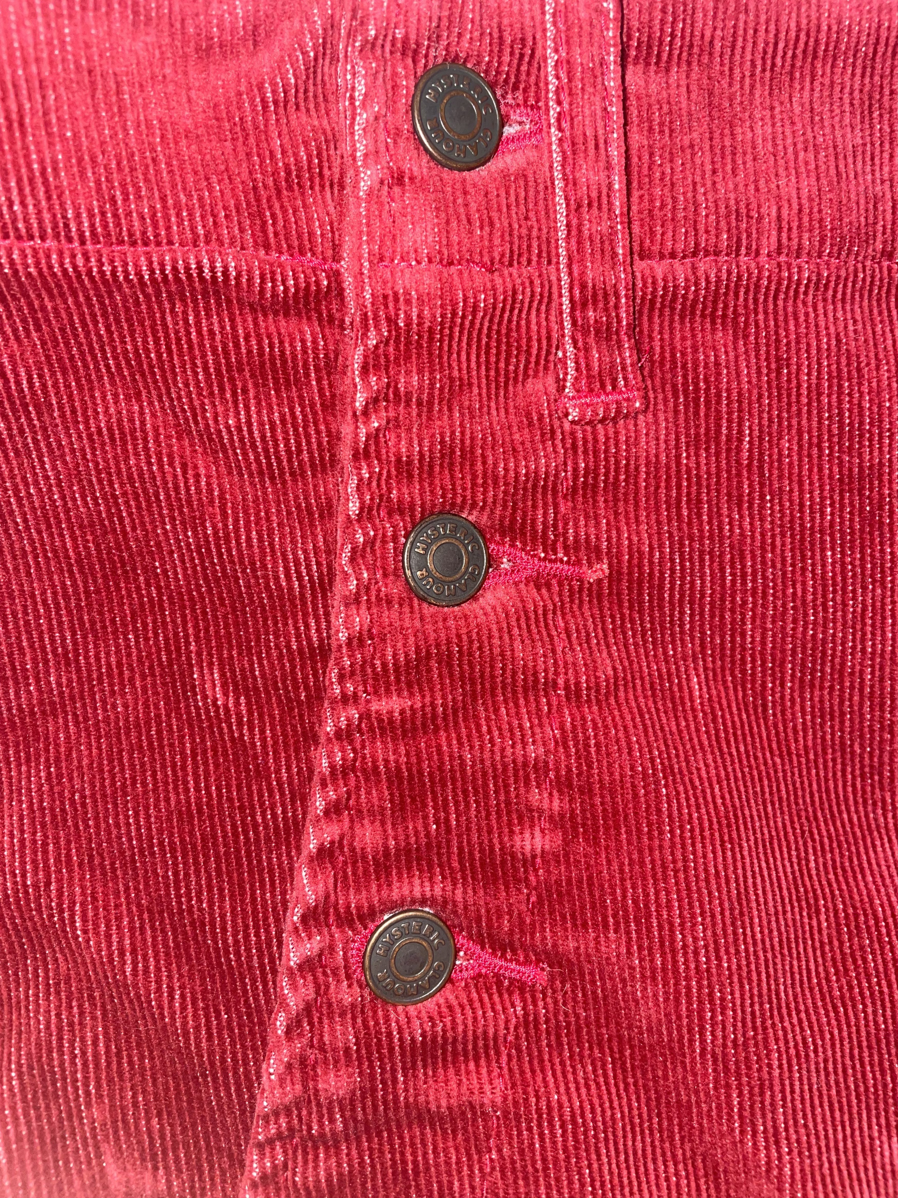 Hysteric Glamour Red Maxi Corduroy Skirt | Size 27 ~ Small Size 27" / US 4 / IT 40 - 4 Thumbnail
