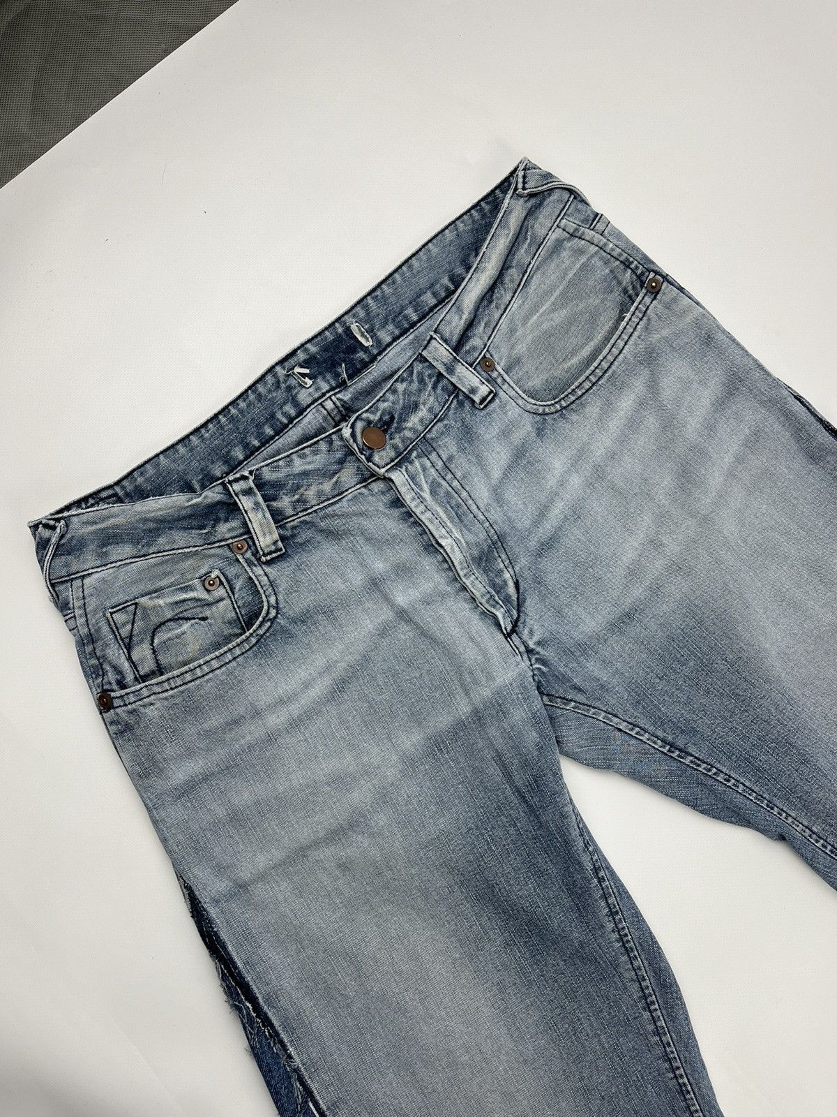 Handmade Handmade custom denim jeans flared pants reworked grunge Size US 34 / EU 50 - 7 Thumbnail
