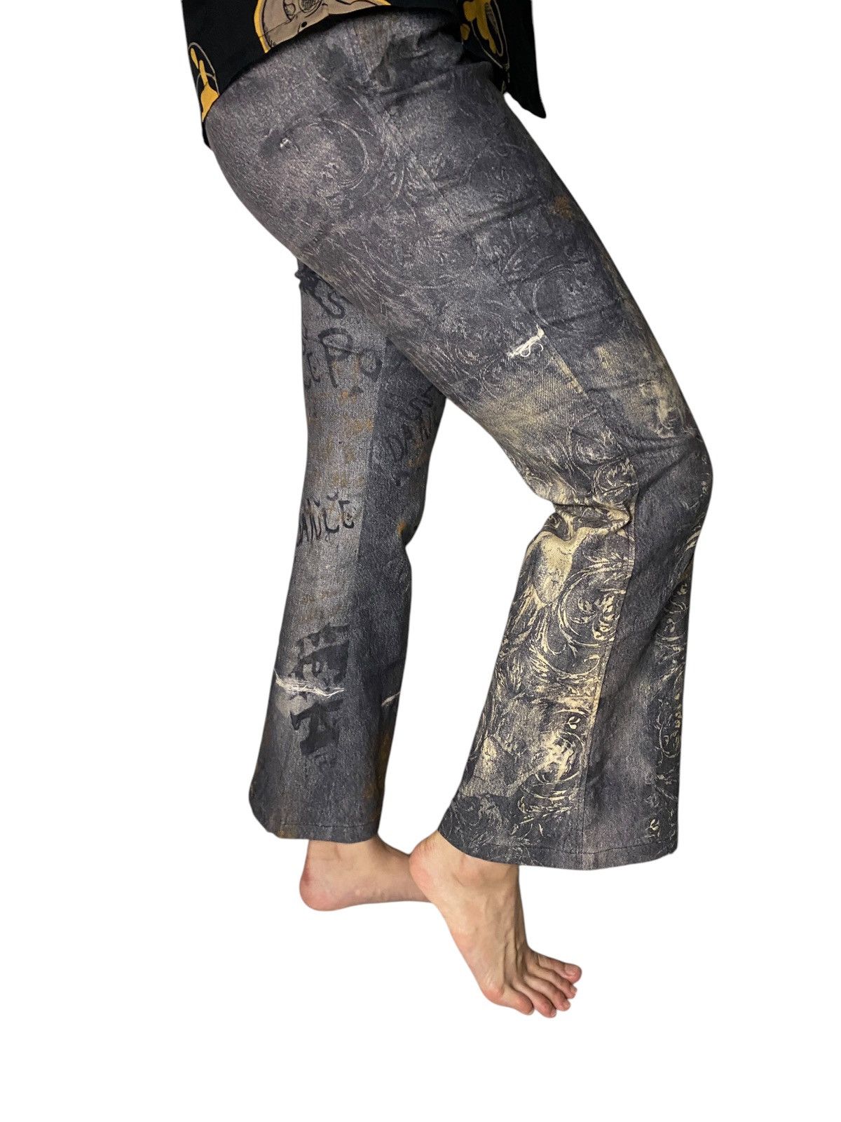 If Six Was Nine 2000's Tornado Mart Flared Tribal Pants Size US 29 - 19 Thumbnail
