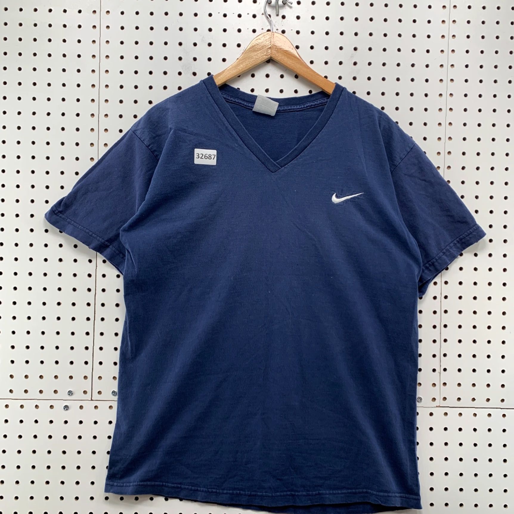 Nike VINTAGE Nike Essential Shirt Mens MEDIUM Blue White Swoosh 21x28 Size US M / EU 48-50 / 2 - 2 Thumbnail