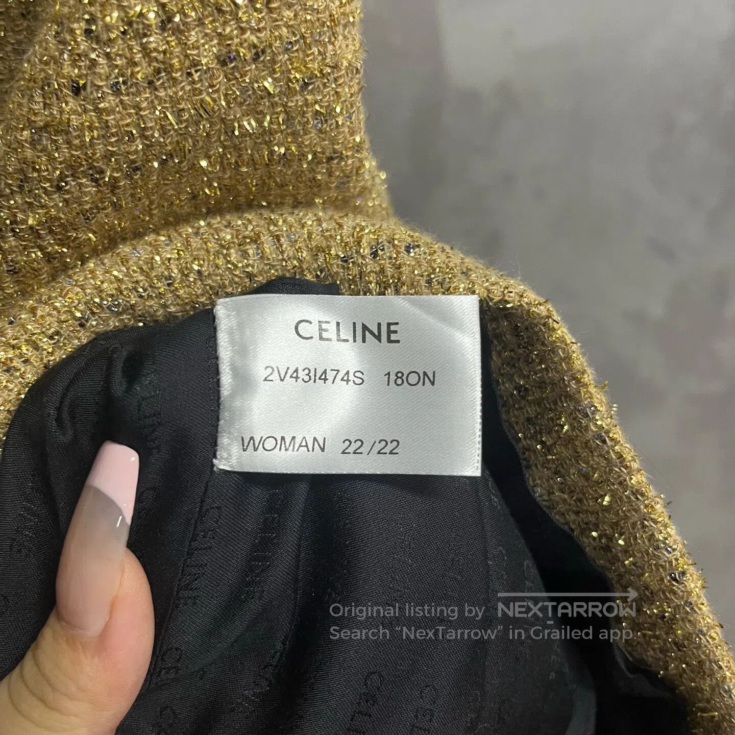 Celine CELINE size 58 Round-neck, single-button long-sleeve jacket Size 3XL / US 20-22 - 3 Thumbnail