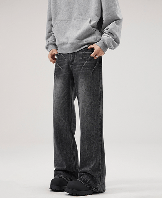 Japanese Brand × Jean Lightning pattern cleanfit wide-leg flared jeans Size US 34 / EU 50 - 3 Thumbnail