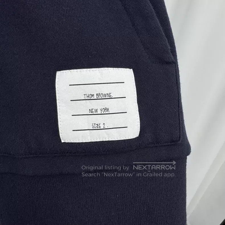 Thom Browne Thom Browne Navy Four-Stripe Zip-Up Sweatshirt Size US M / EU 48-50 / 2 - 5 Thumbnail