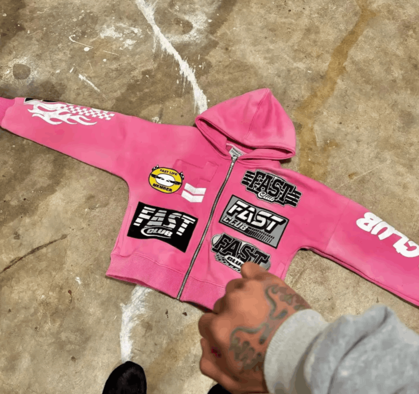 Japanese Brand design zipper oversized pink hoodie Size US M / EU 48-50 / 2 - 8 Thumbnail