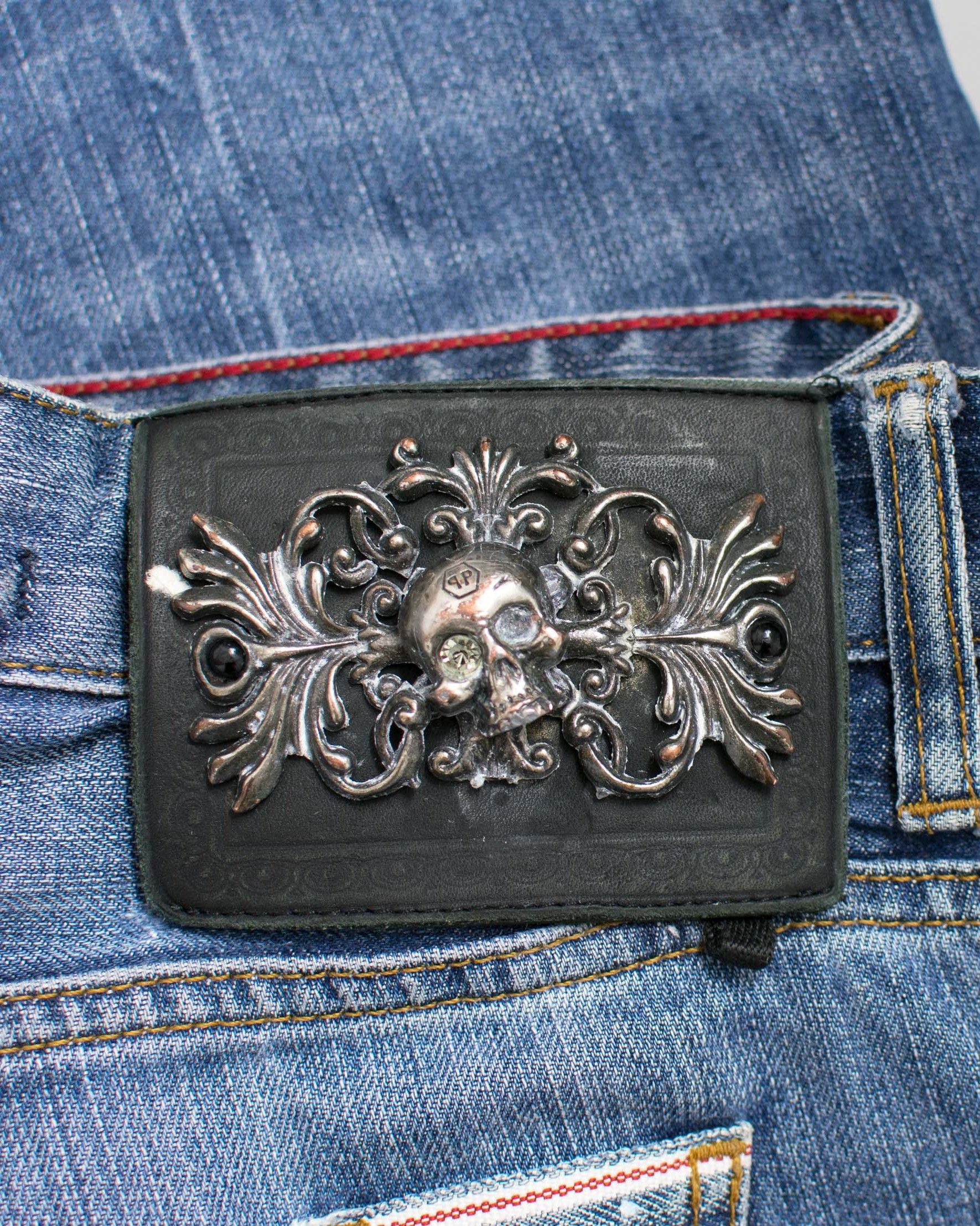 Philipp Plein Vintage Philipp Plein Y2K Selvage Jeans - W34 L34 Size US 34 / EU 50 - 8 Thumbnail