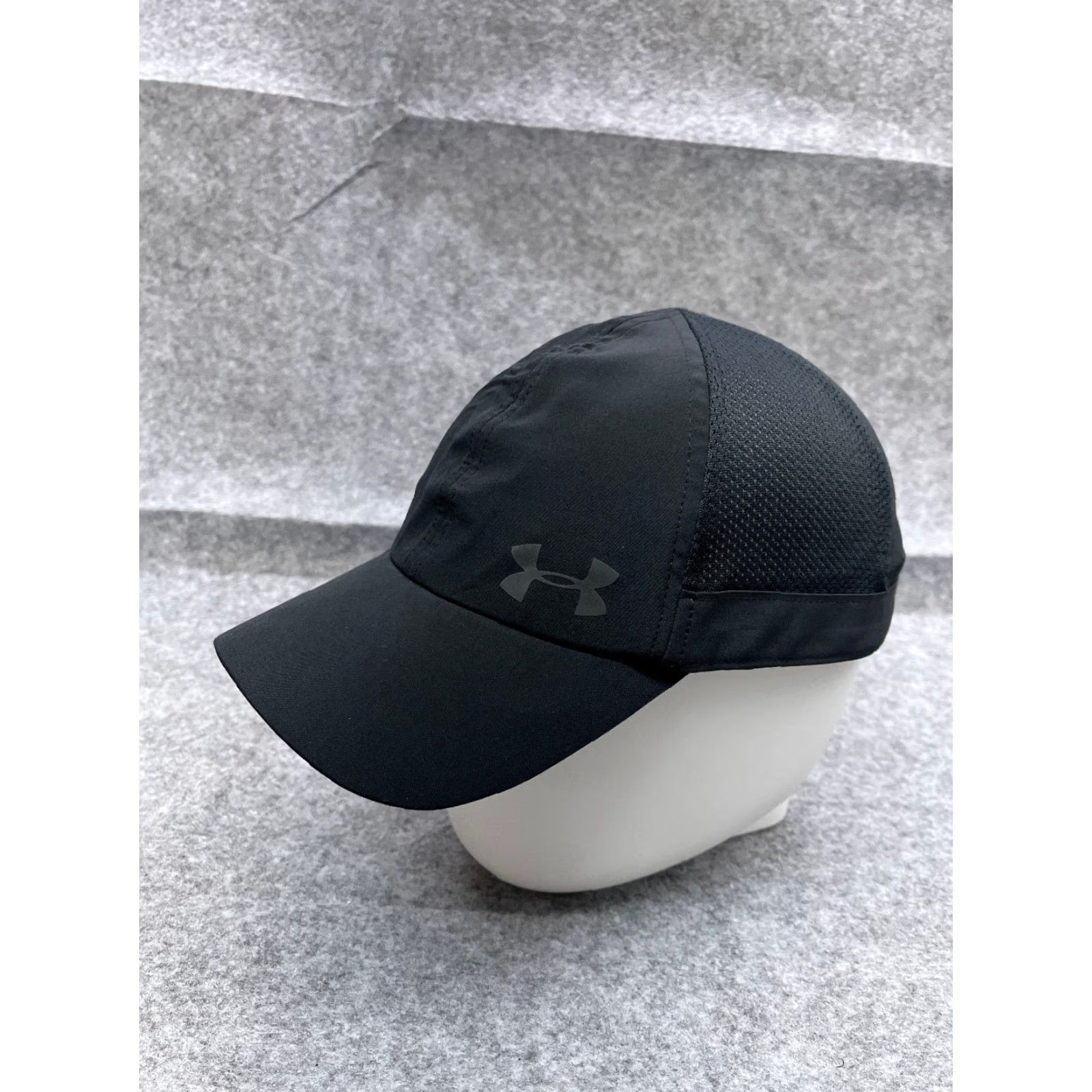 Under Armour VINTAGE Under Armour Hat Cap Strap Back Womens One Size Black Polyester Blend Stretch Size ONE SIZE - 4 Thumbnail