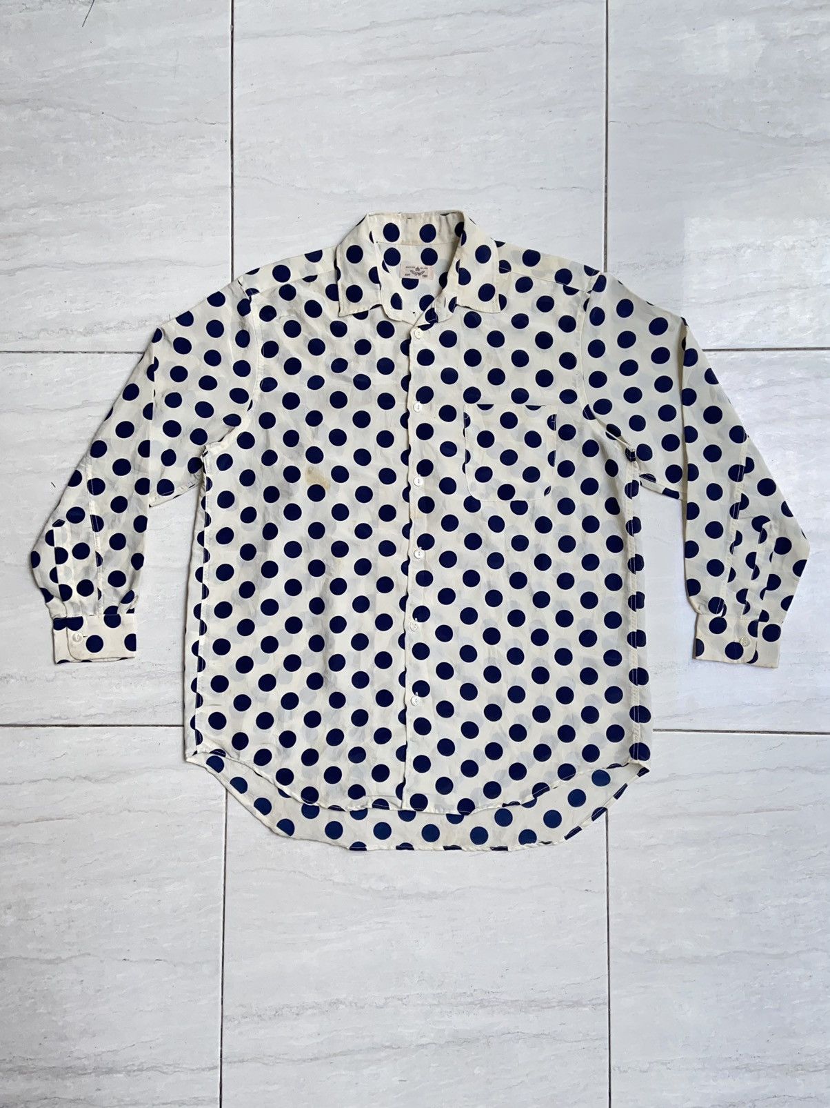 45rpm 45RPM White Shirt Polkadot Patterned Size US L / EU 52-54 / 3 - 1 Thumbnail