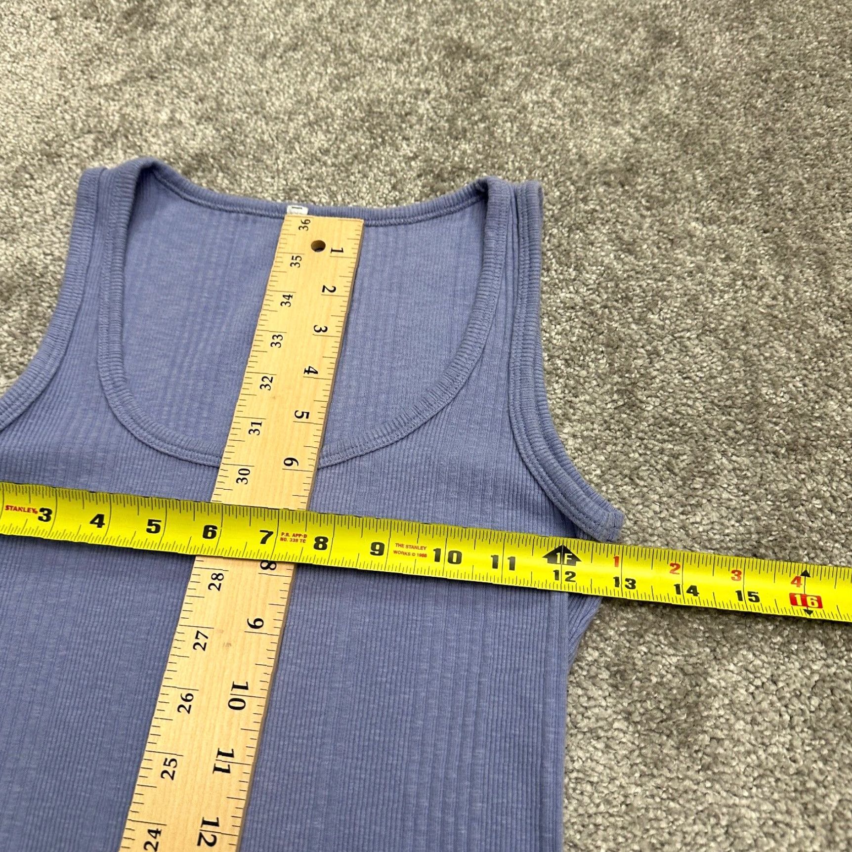 Jockey Jockey Ribbed Knit Tank Top Women's Small Purple Casual Scoop Neck Cotton Size S / US 4 / IT 40 - 7 Thumbnail
