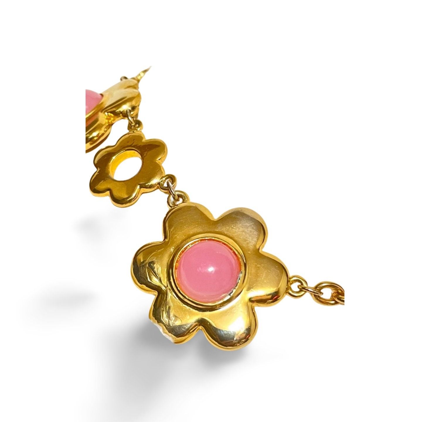 Moschino Vintage Moschino statement chain necklace with pink flower Size ONE SIZE - 5 Thumbnail