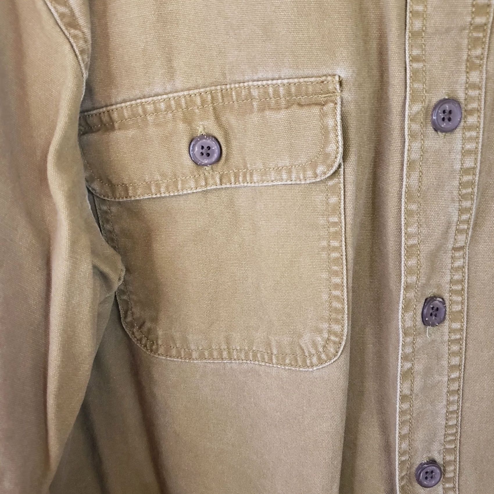 Vintage Clearwater Outfitters Shirt Men's Tan Brown Canvas Long Sleeve Rugged Outdoors Shirt Size US L / EU 52-54 / 3 - 5 Thumbnail