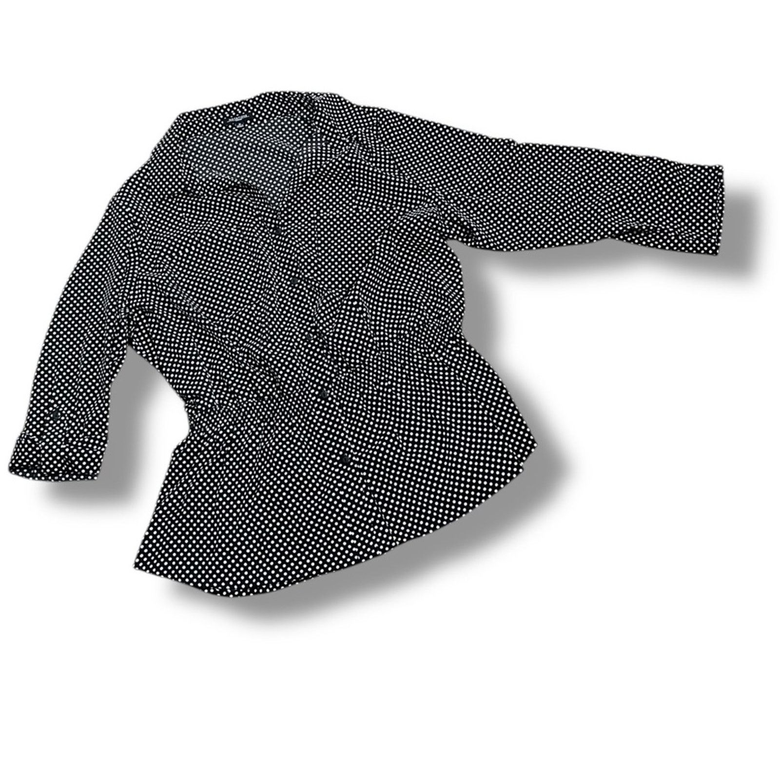 Other Notations Woman Plus Size buttoned polka dot peplum blouse Size 3XL / US 20-22 - 5 Thumbnail