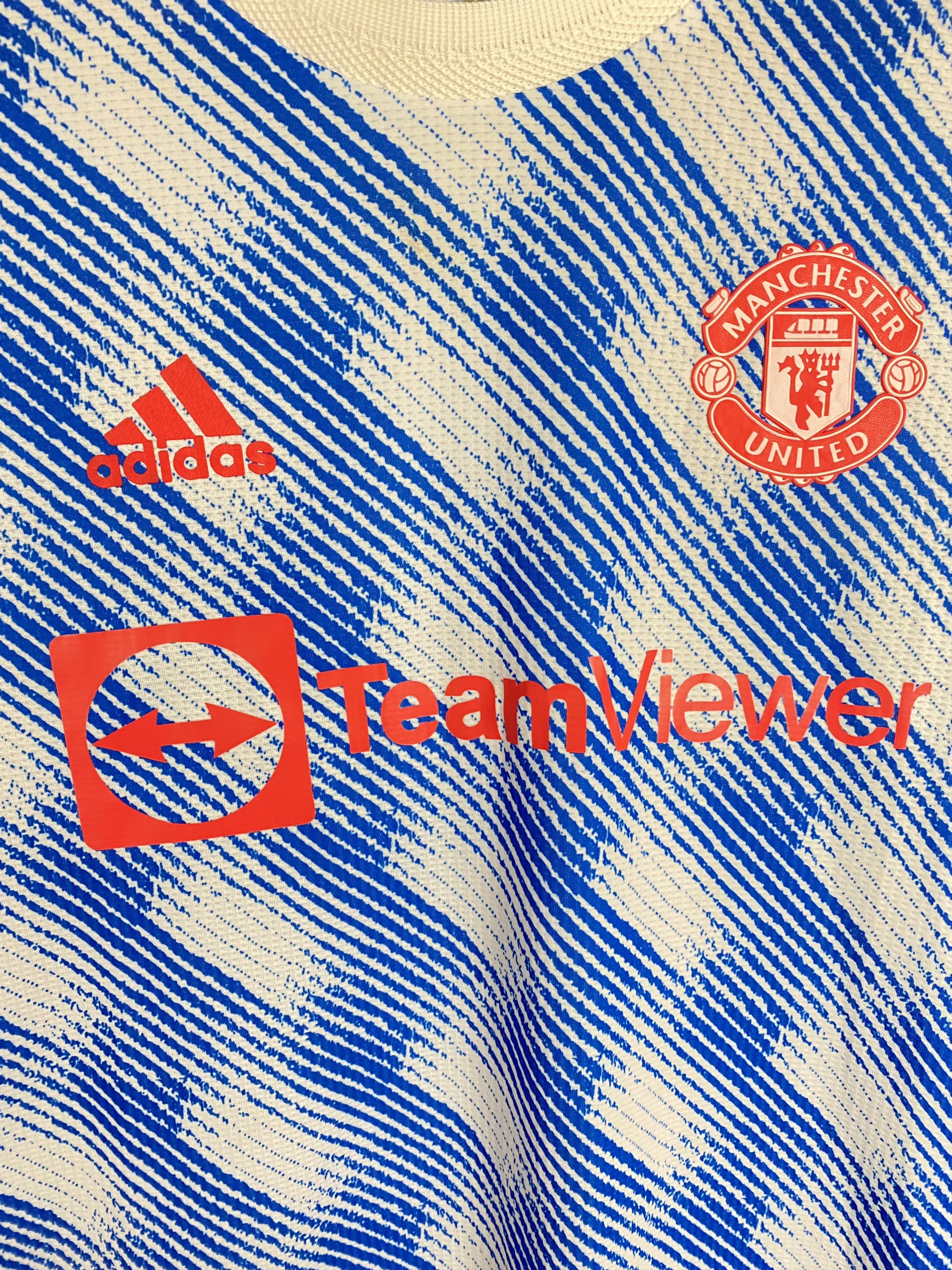 Adidas 21/22 ADIDAS Manchester United TeamViewer Soccer Jersey M508 Size US M / EU 48-50 / 2 - 4 Thumbnail