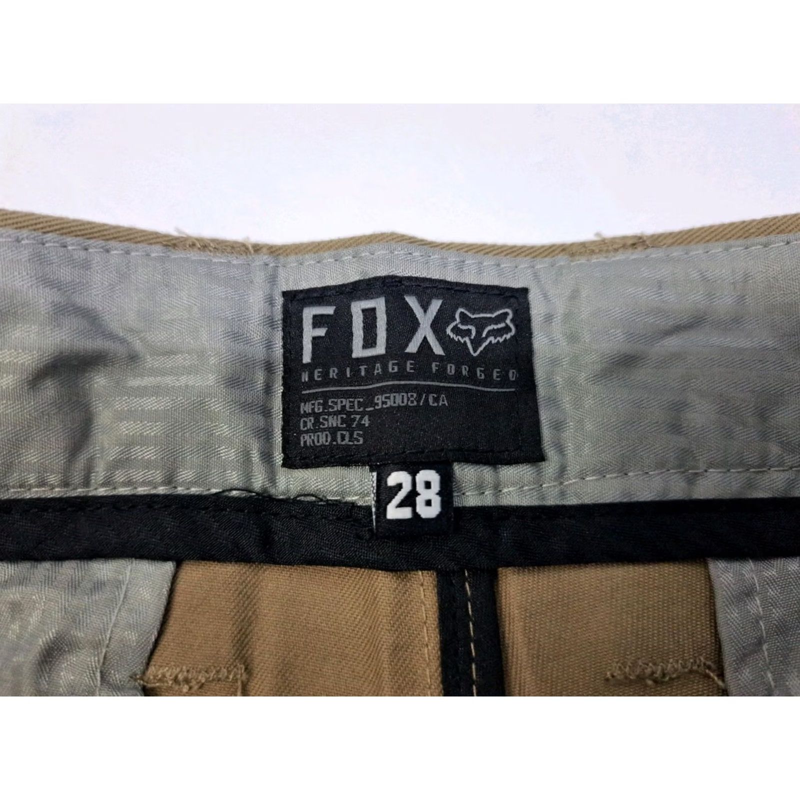 Vintage Fox Essex Chino Regular Fit Shorts Mens Khaki 28W/22L NWT Size US 28 / EU 44 - 2 Thumbnail