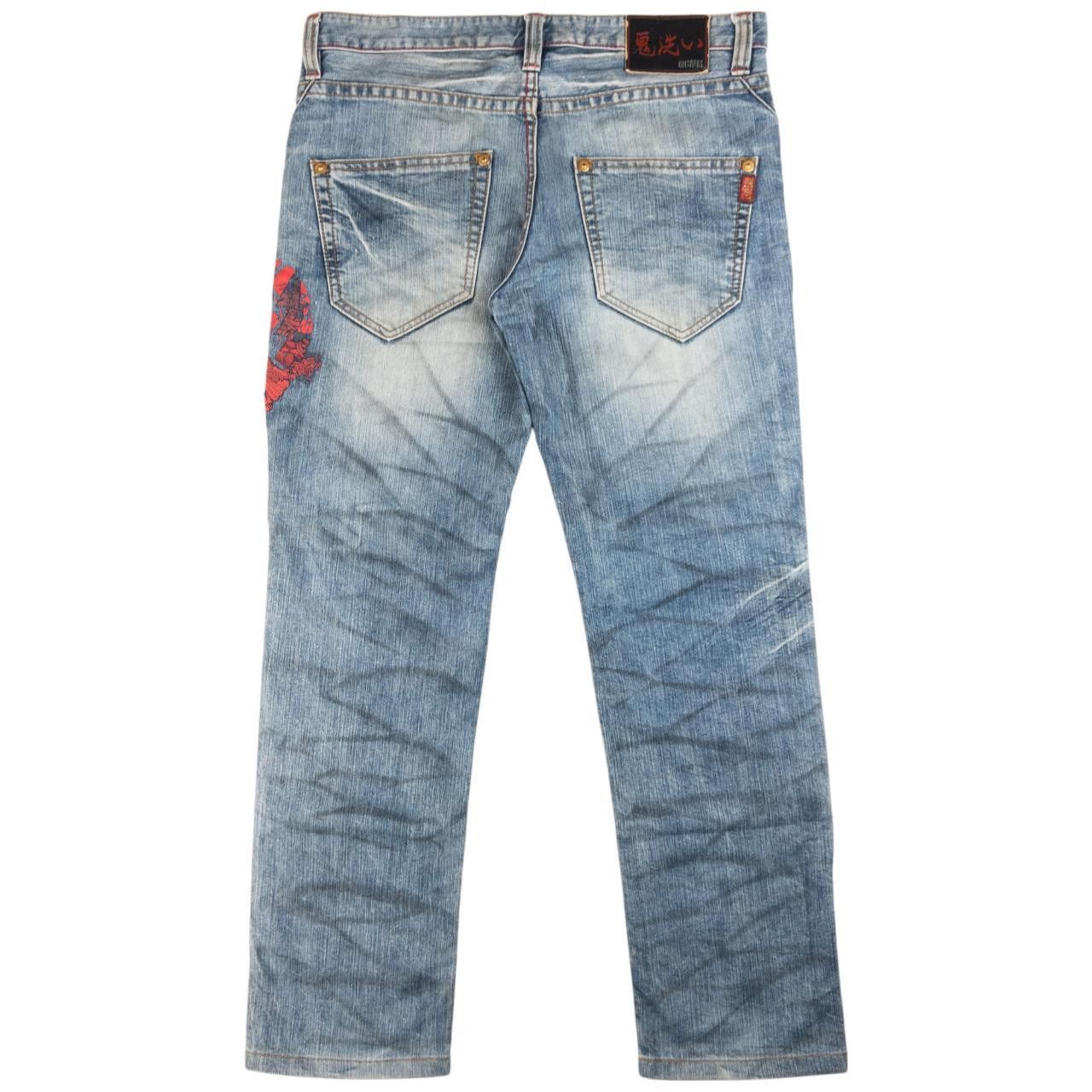 Other Vintage Oniarai Demon Japanese Denim Jeans Size W33 Size US 33 - 3 Thumbnail