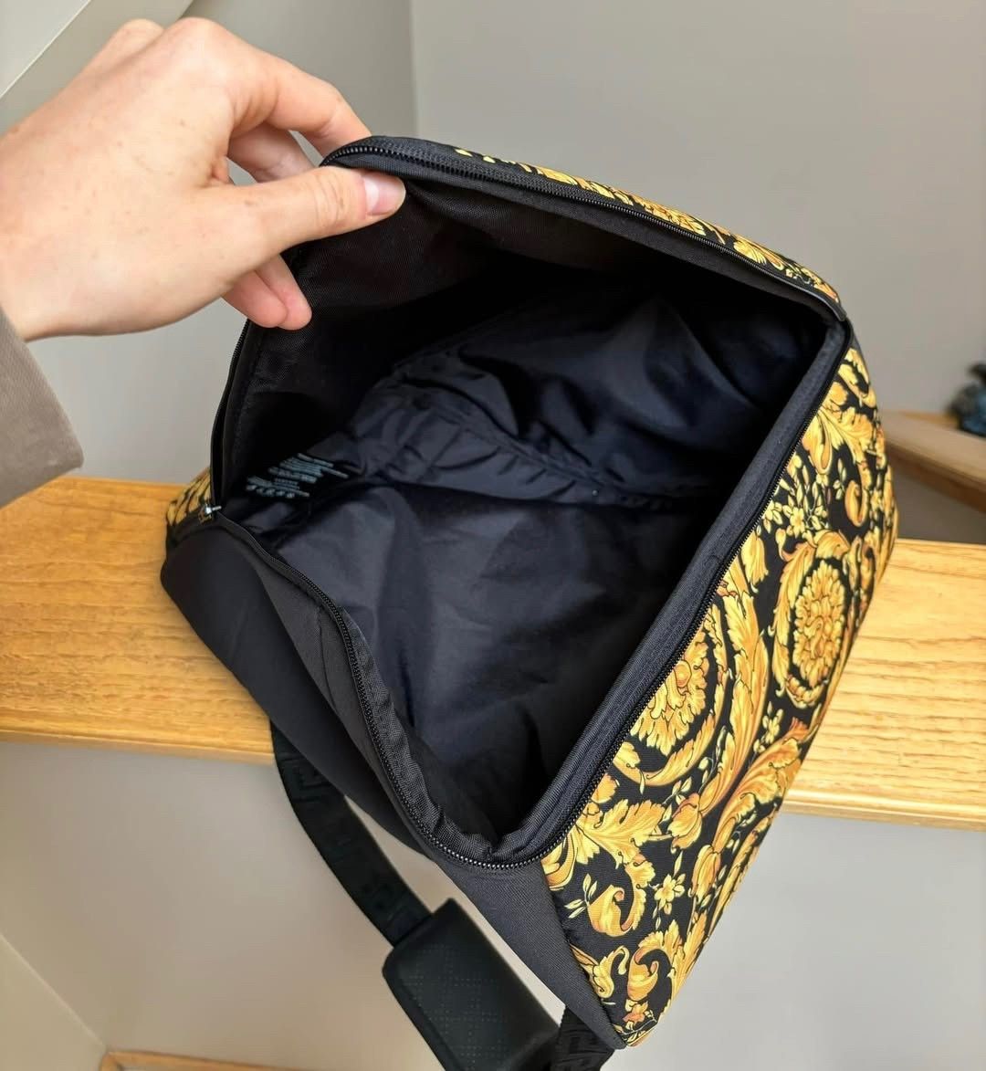Versace Versace Gold Barocco Print Backpack - Authentic - New Size ONE SIZE - 4 Thumbnail