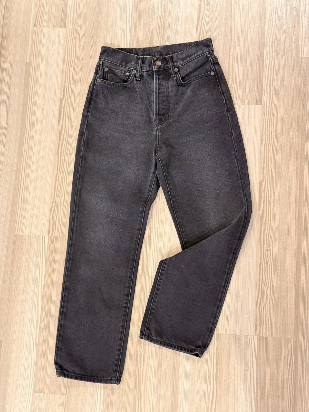 Acne Studios Acne Studios Mece Vintage Black High-Rise Straight Jeans Size 26" / US 2 / IT 38 - 3 Thumbnail