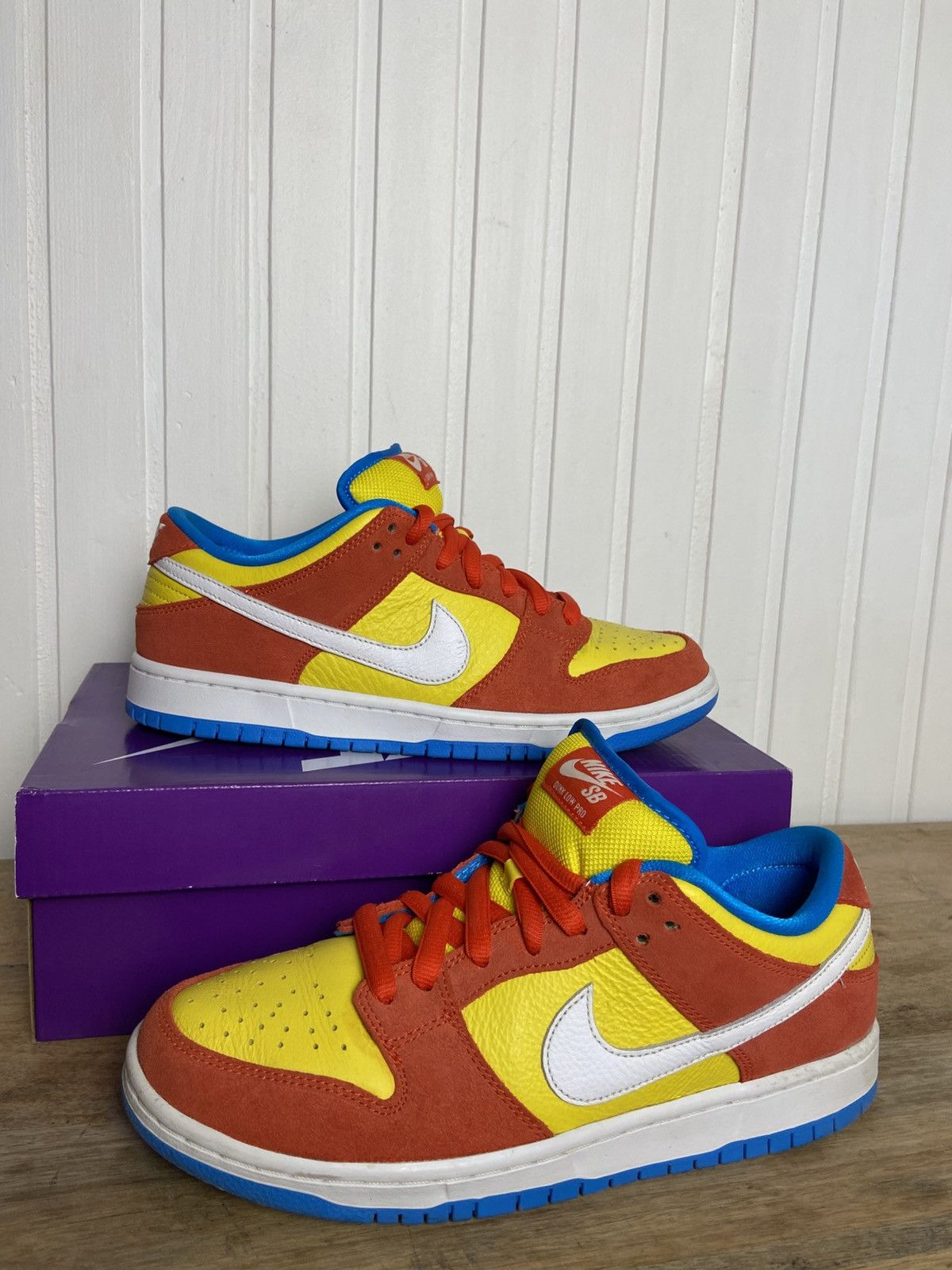 Adidas Used Nike SB Dunk Low Pro "Bart Simpson" Authentic 9US Size US 9 / EU 42 - 1 Thumbnail