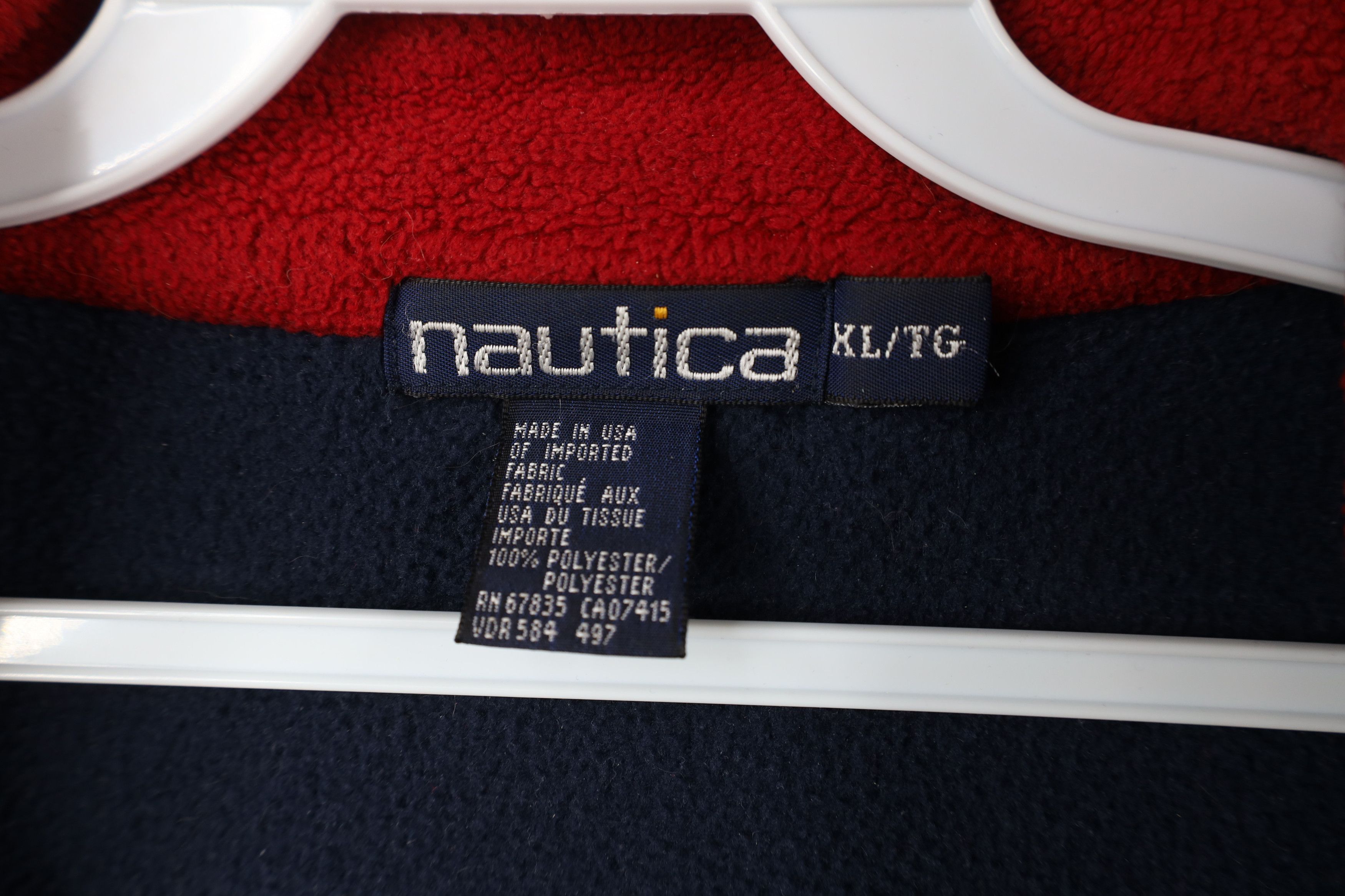 Nautica × Vintage Vintage 90s Nautica Spell Half Zip Fleece Sweater Blue USA Size US XL / EU 56 / 4 - 9 Thumbnail