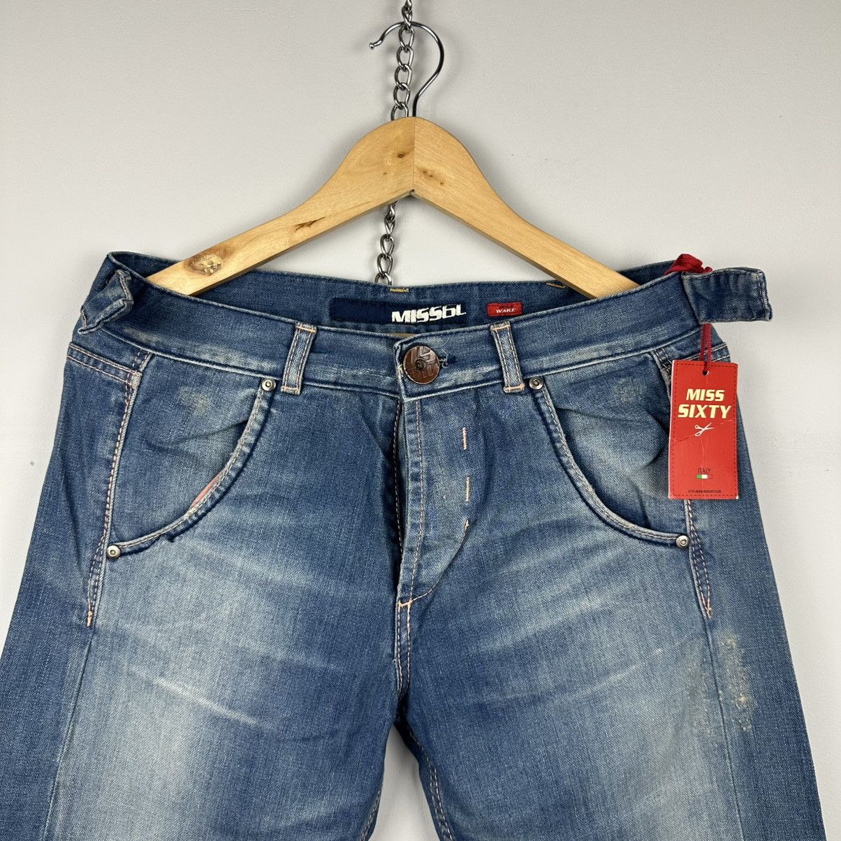 Vintage !NWT! Vintage Rare Miss Sixty Buckle Belt Jeans Size US 28 / EU 44 - 2 Thumbnail