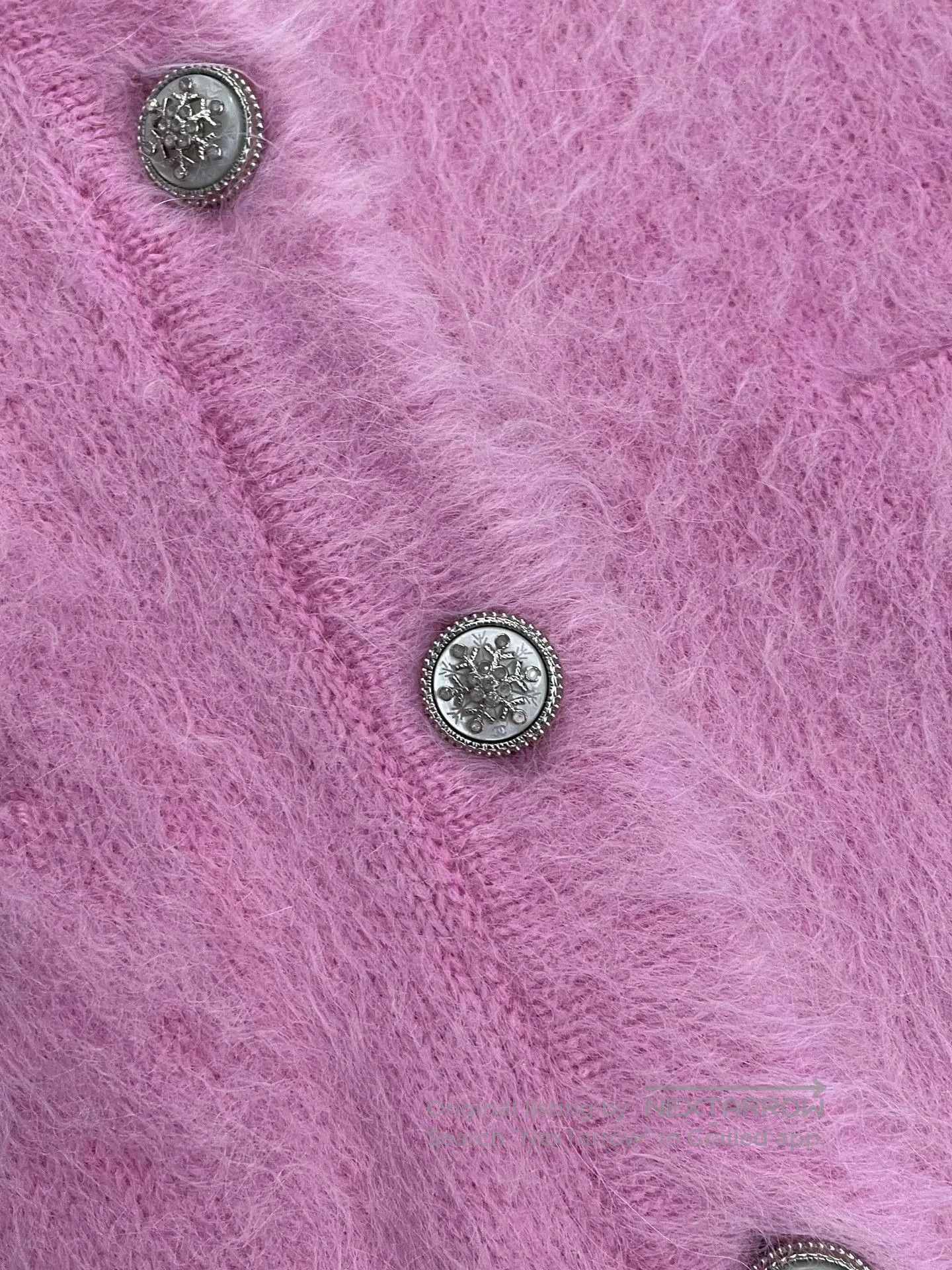 Chanel Chanel Pink Snowflake Button Cashmere Cardigan. Size US S / EU 44-46 / 1 - 2 Thumbnail