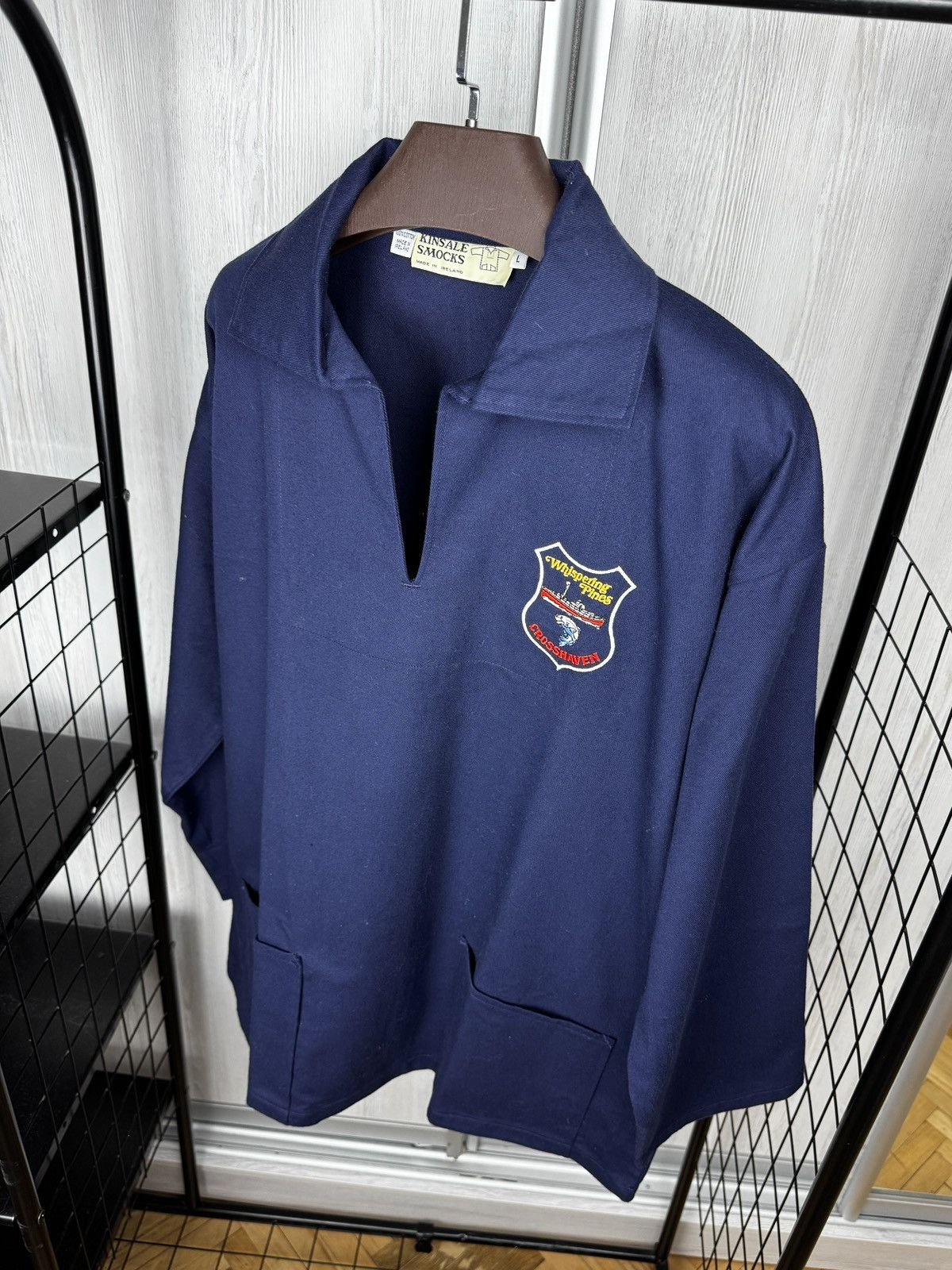 Other Vintage 70s 80s Kinsale Smocks Pullover Twill Fisherman Blue Size US L / EU 52-54 / 3 - 6 Thumbnail