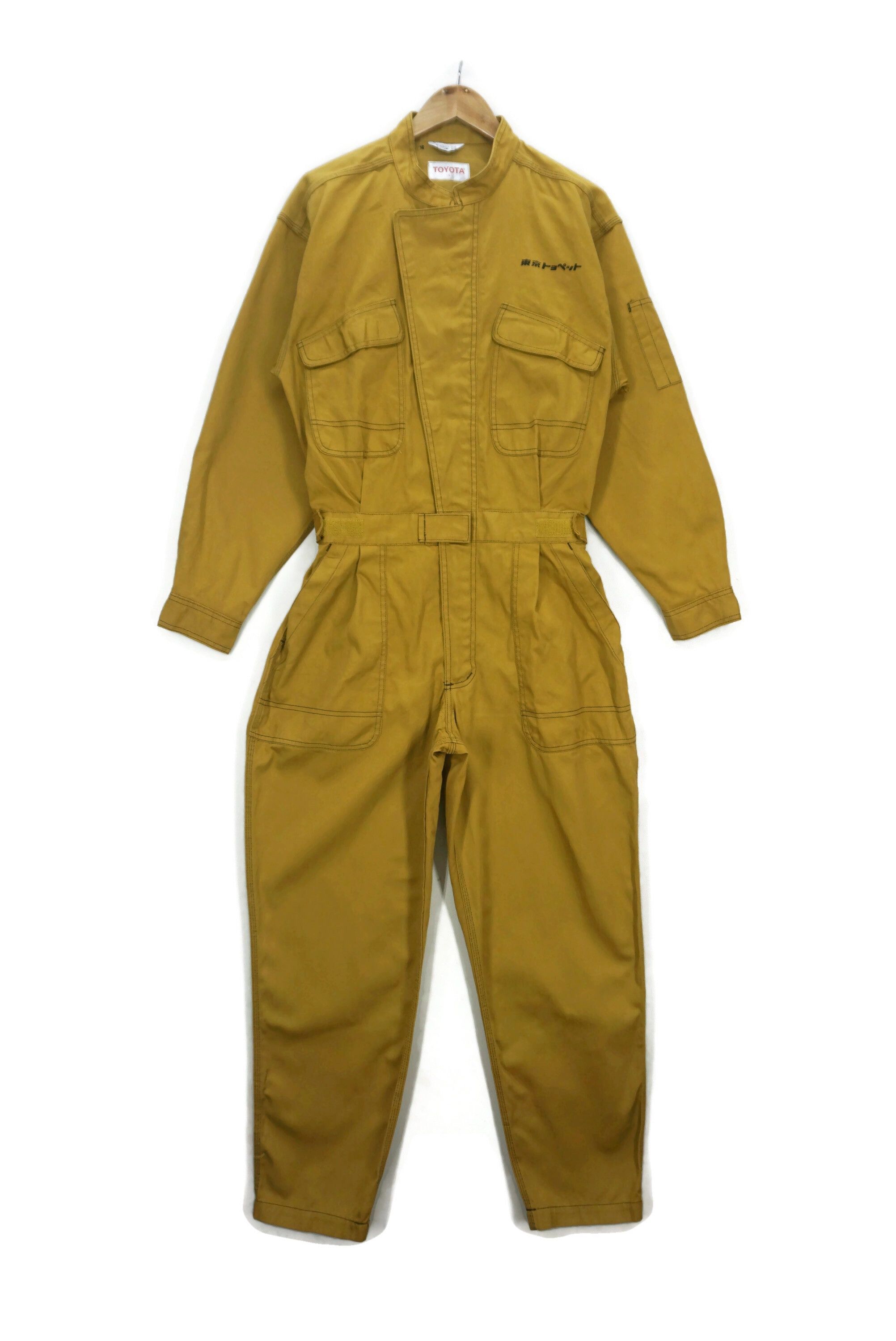 Japanese Brand Vintage Toyota Tokyo Mechanics Coveralls Earth Tone Jumpsuit Size US 32 / EU 48 - 2 Thumbnail