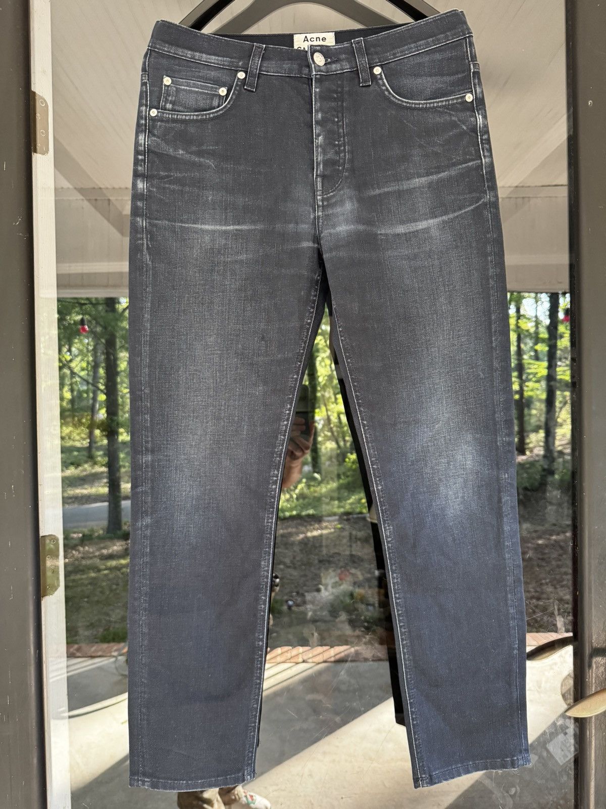 Acne Studios Navy Blue Straight Cut Town Twilight Denim Jeans Size US 31 - 1 Thumbnail