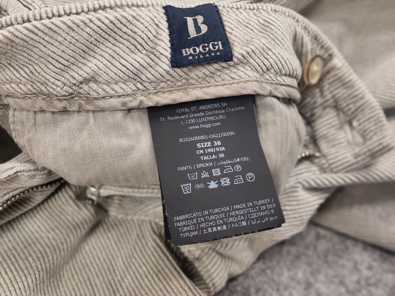 Boggi Boggi Milano Design Classic Corduroy Ankle Trouser Pants Size US 36 / EU 52 - 17 Thumbnail