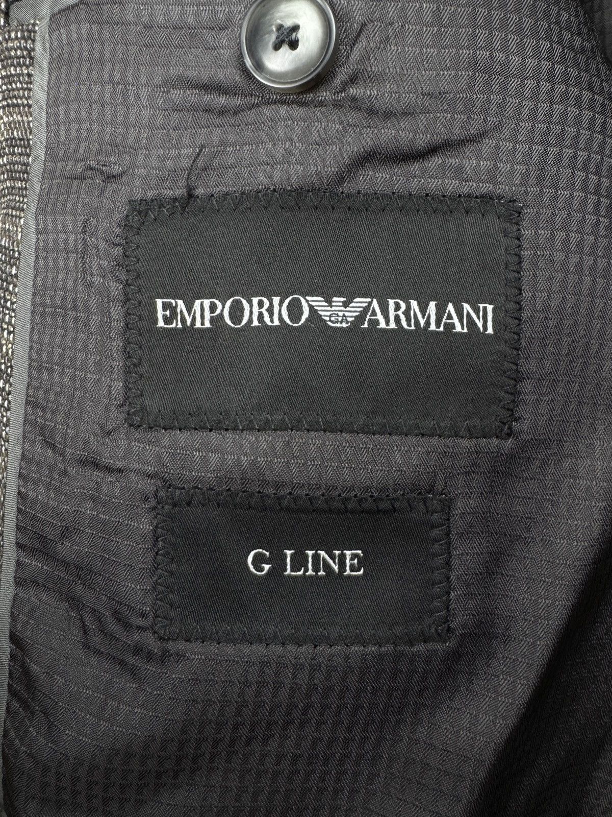 Emporio Armani Emporio Armani G Line Exclusive Fabric Grey Checkered Blazer Size 38R - 11 Thumbnail