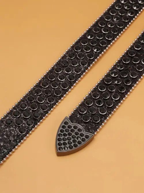 Other Rhinestone Skull Halloween Belt Size ONE SIZE - 3 Thumbnail