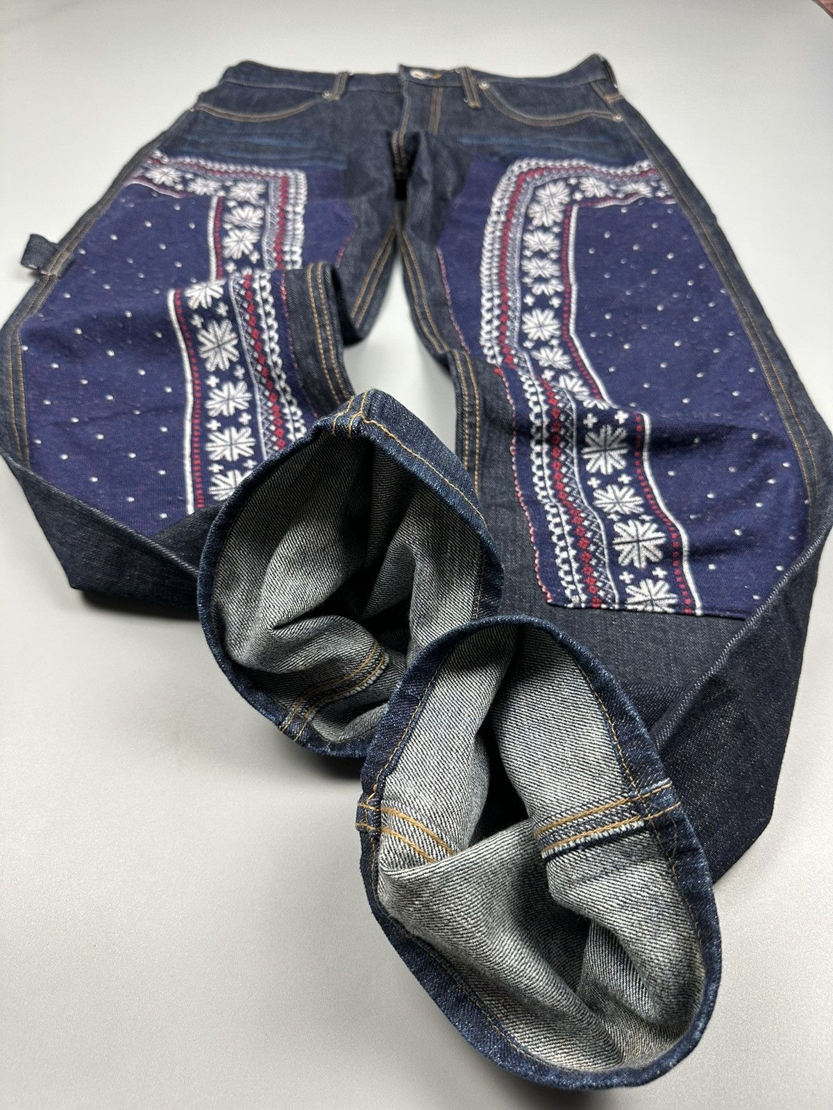 Japanese Brand Vintage Community.Co Native Double Knees Buckle Back Denim Size US 33 - 6 Thumbnail