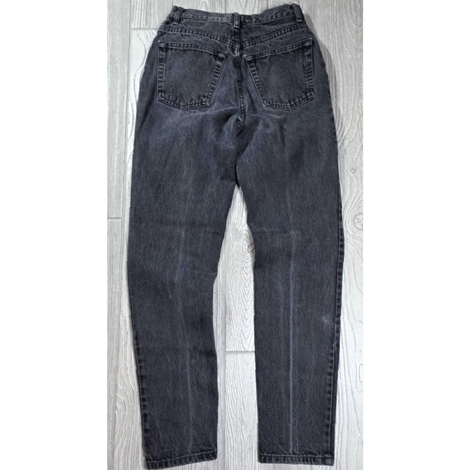 Gap Gap Jeans 27x31 Slim High Rise Black Stonewash 90s Mom Jeans 8 Long USA Womens Size 30" / US 8 / IT 44 - 4 Thumbnail