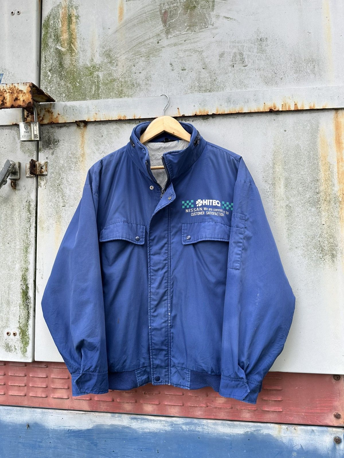 Vintage 👹Vintage Faded Nissan Hiteq Bomber Jacket Size US M / EU 48-50 / 2 - 2 Thumbnail