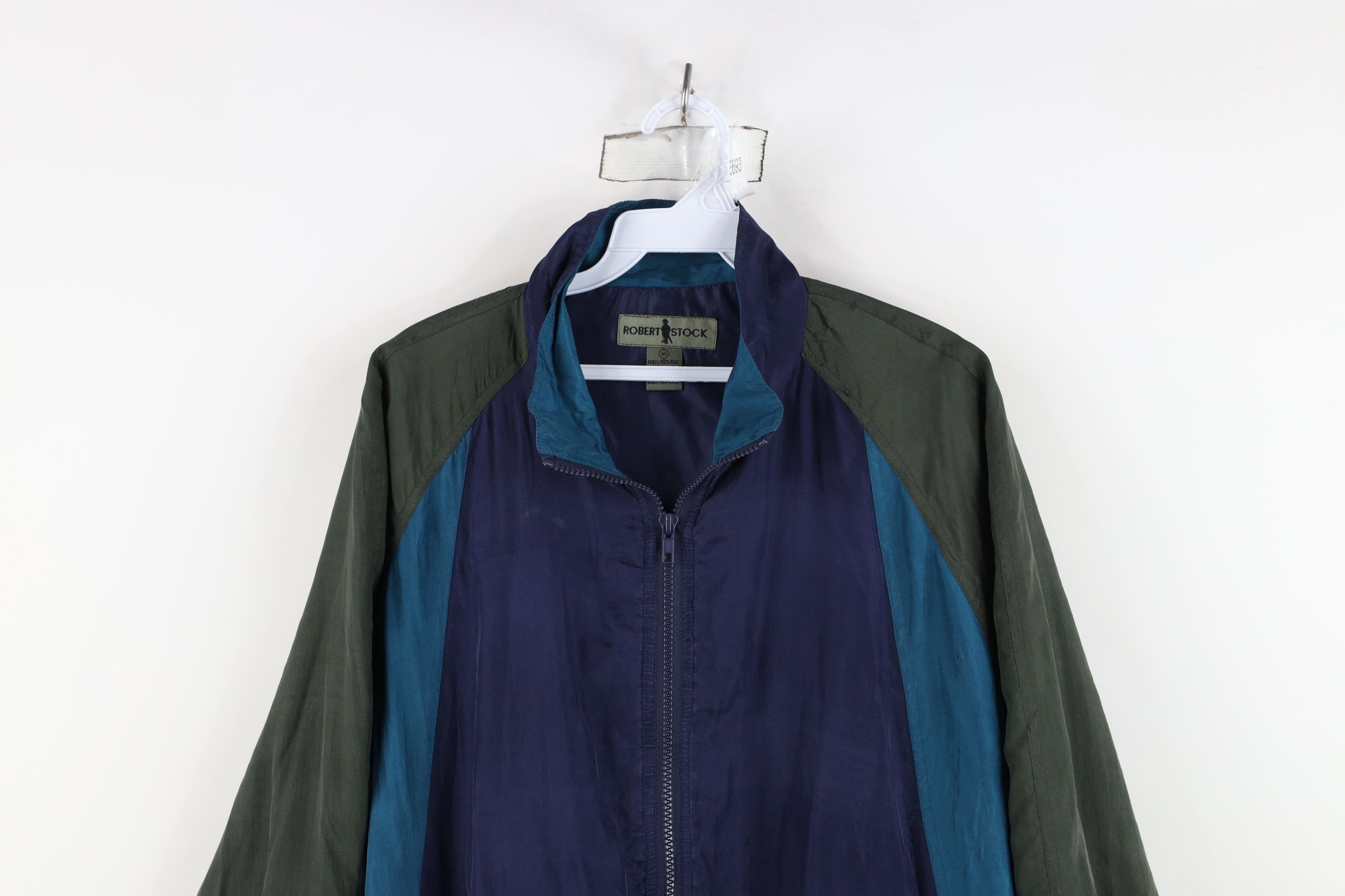 Vintage Vintage 90s Streetwear Block Silk Windbreaker Bomber Jacket Size M / US 6-8 / IT 42-44 - 2 Thumbnail