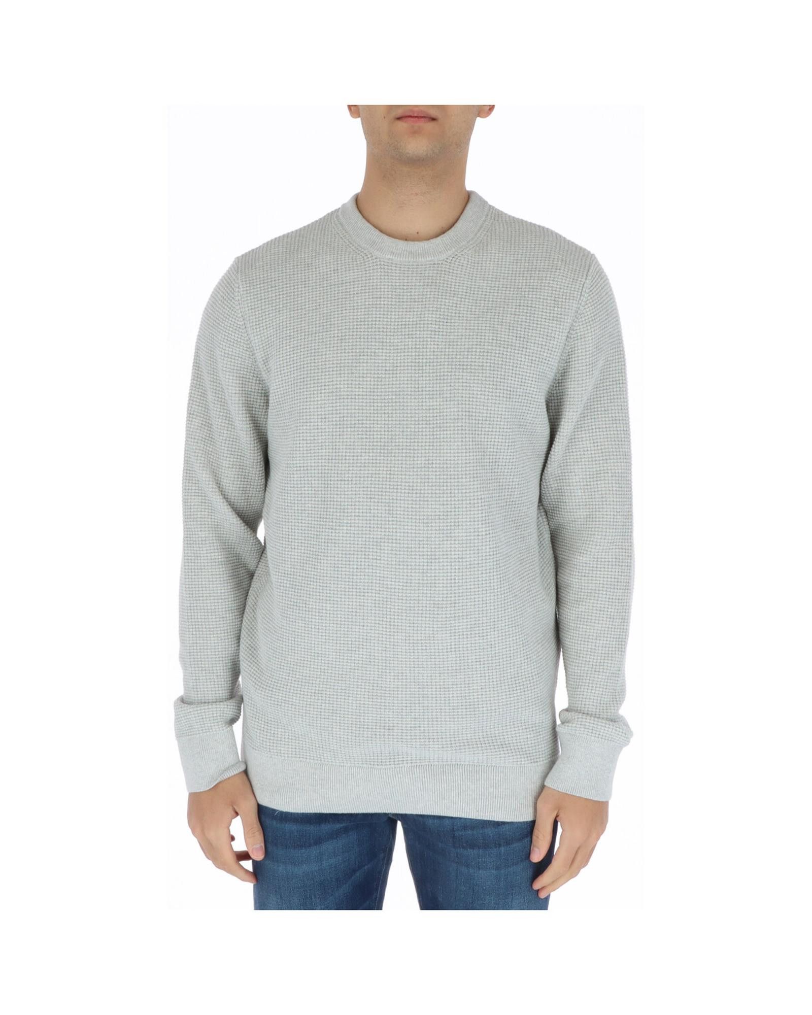 Image of Superdry Cotton Knitwear With Long Sleeves in Grey, Men's (Size Small)