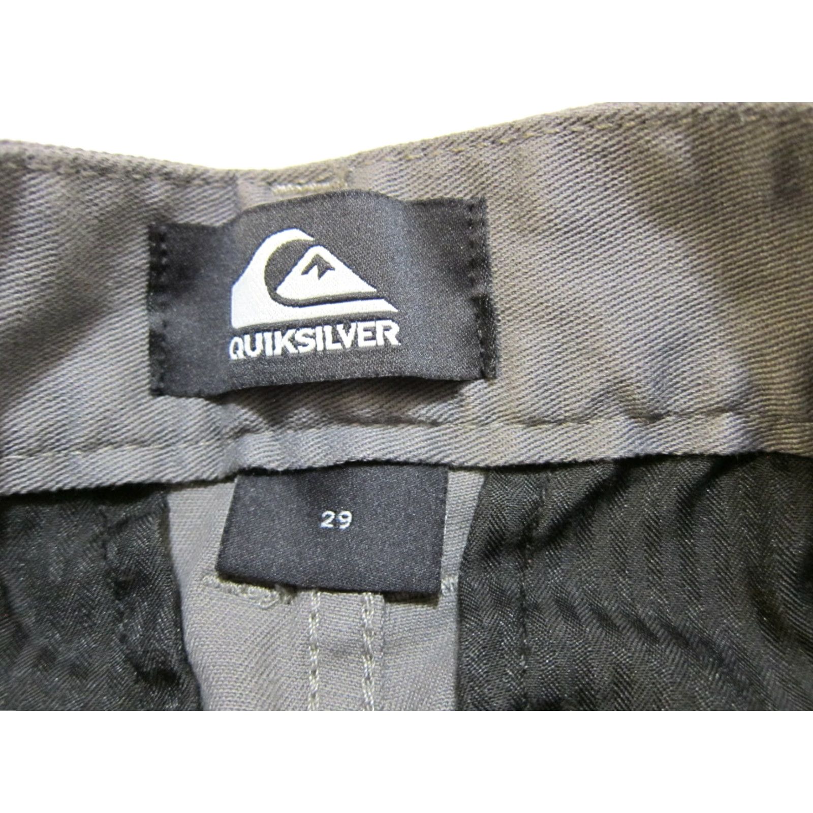 Quiksilver Quiksilver Cotton Stretch Grey Chino Bermuda Skate Casual Shorts Men 29 Small Size US 29 - 3 Thumbnail