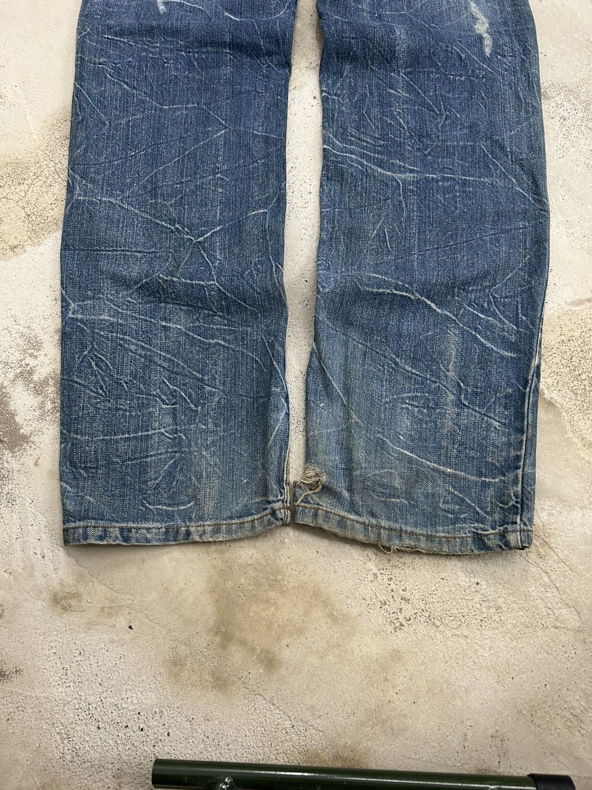 Le Grande Bleu (L.G.B.) Nylaus Distressed Y2K Clawn Marks Archive Rave Watanabe Size US 33 - 13 Thumbnail