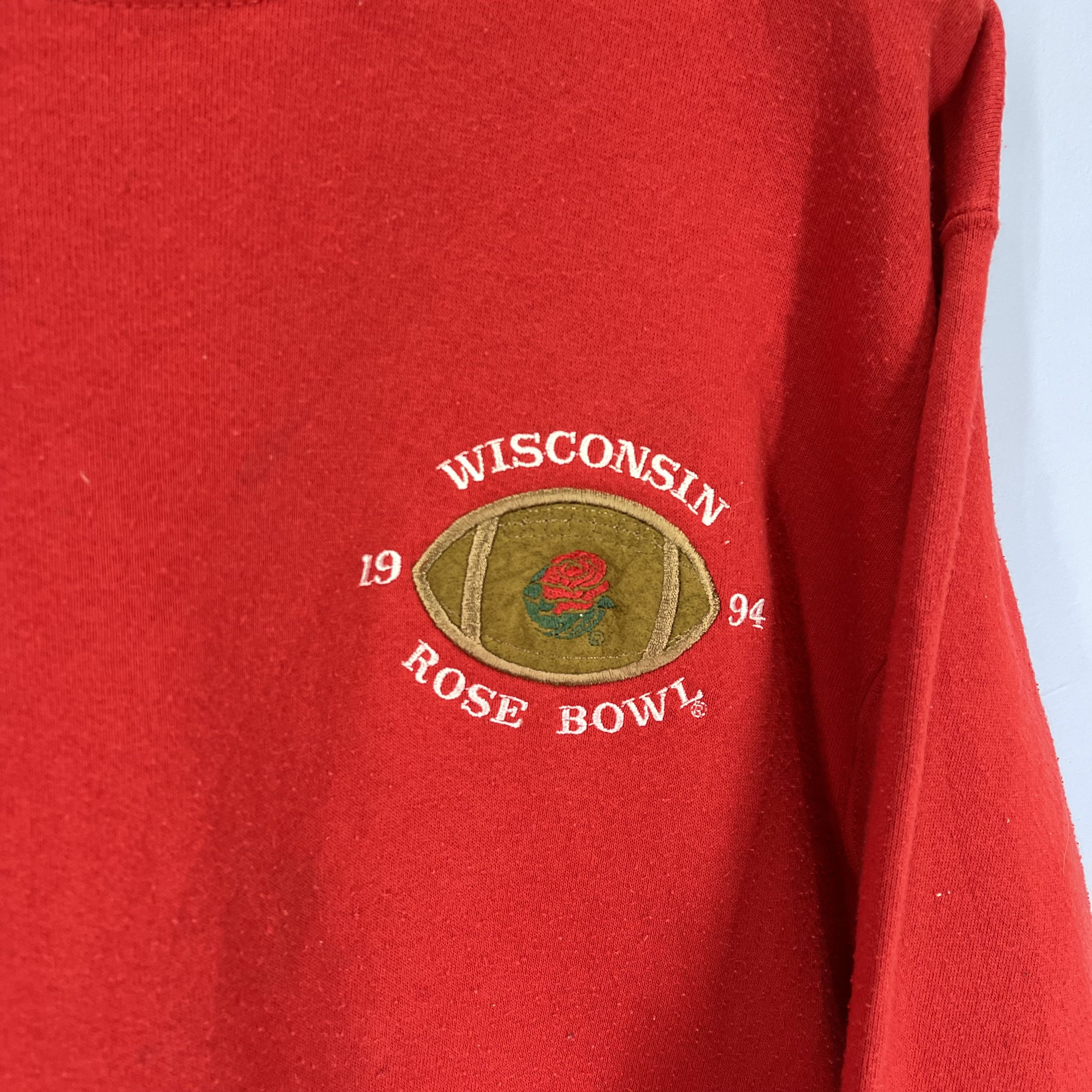 NFL 1994 Vintage WISCONSIN ROSE BOWL Sweatshirt #1358/AU Size US L / EU 52-54 / 3 - 2 Thumbnail