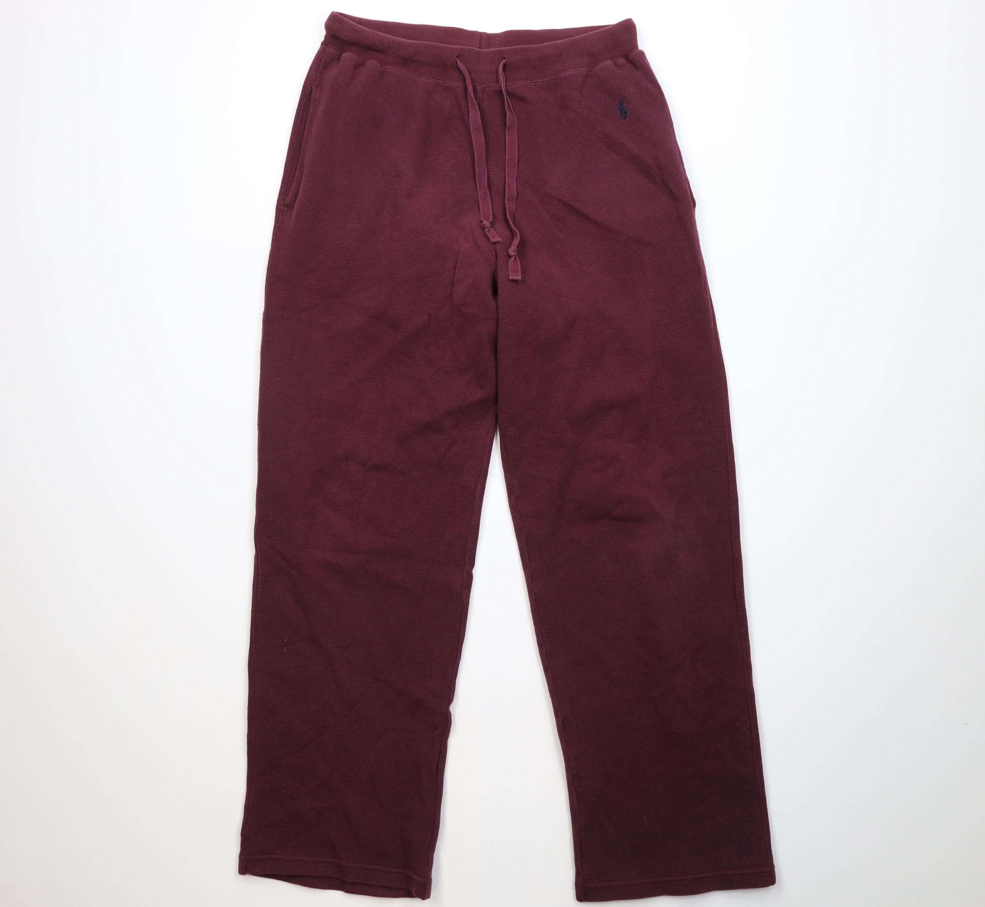 Ralph Lauren Vintage 90s Y2K Ralph Lauren Waffle Knit Wide Leg Pants Size US 34 / EU 50 - 1 Thumbnail
