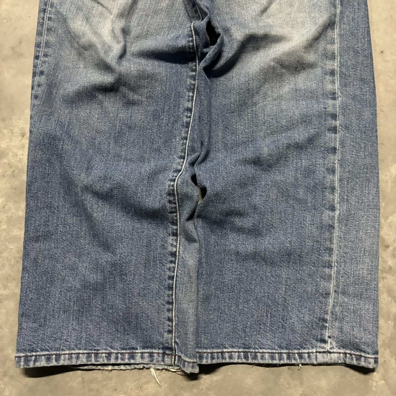 Japanese Brand × Vintage Crazy Vintage Y2K/2000s Baggy Dark Wash Skater Denim Jeans! Size US 40 / EU 56 - 6 Thumbnail