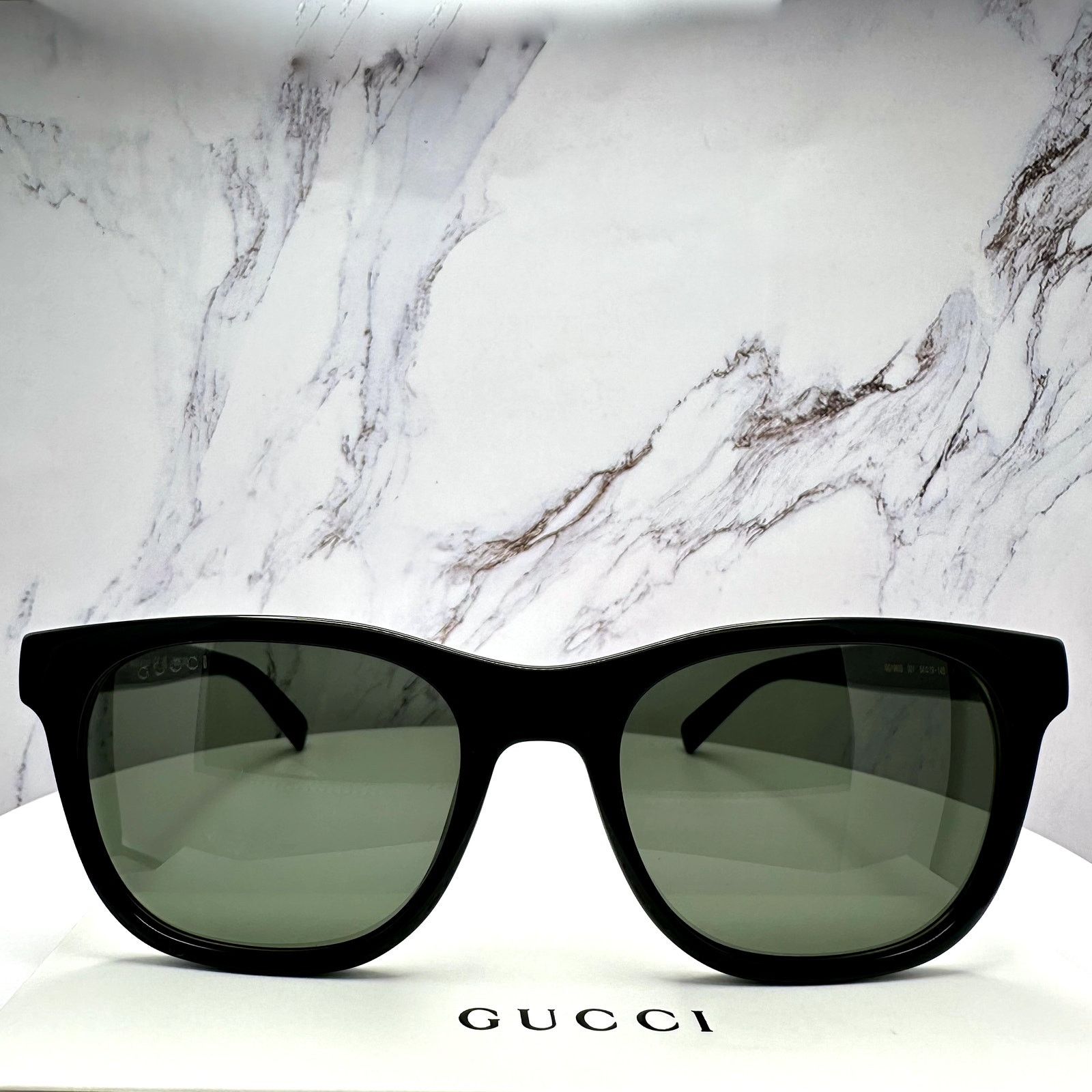 Gucci New GUCCI Sunglasses Black Square Gold Letter Logo Size ONE SIZE - 13 Thumbnail