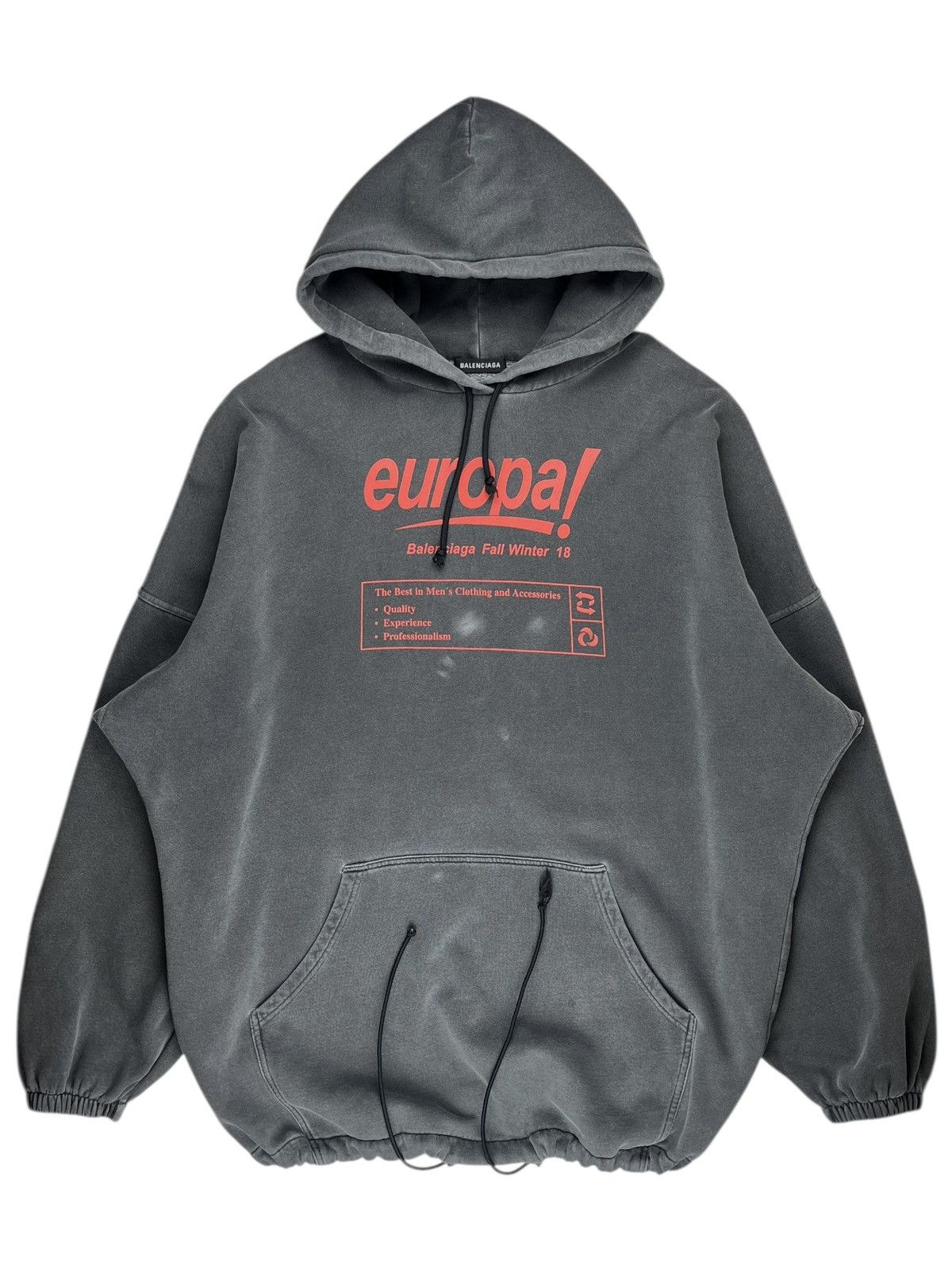 Balenciaga Grey Europa Hoodie Balenciaga