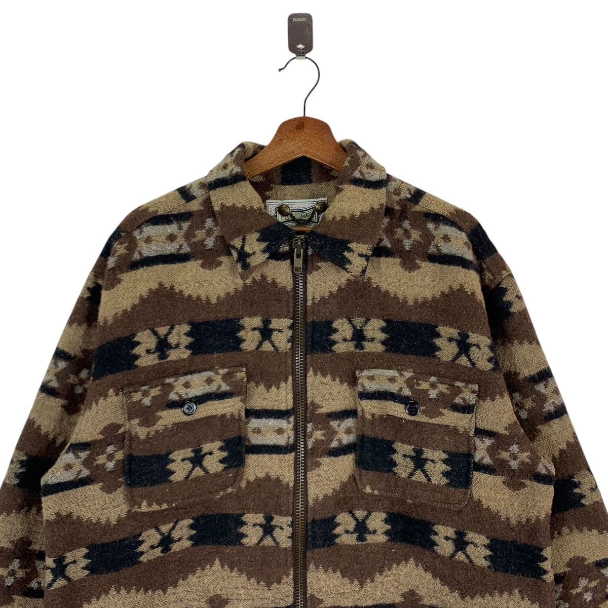 Aztech Mountain × Native × Vintage VINTAGE HYPE SPORTSWEAR NATIVE AMERICAN WOOL JACKET Size US M / EU 48-50 / 2 - 4 Thumbnail