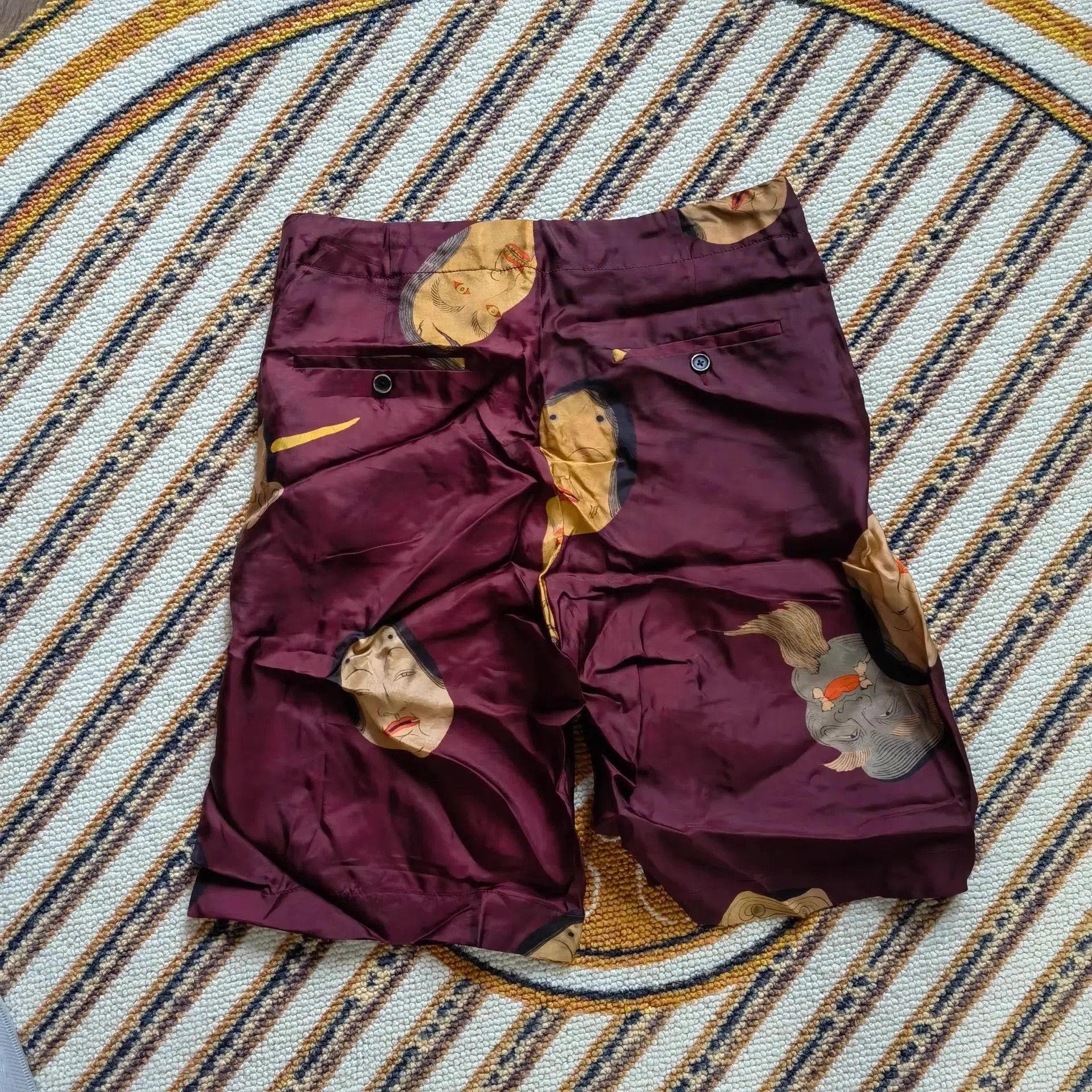 Uma Wang Multi-Color Printed Casual Shorts. Size US 34 / EU 50 - 3 Thumbnail