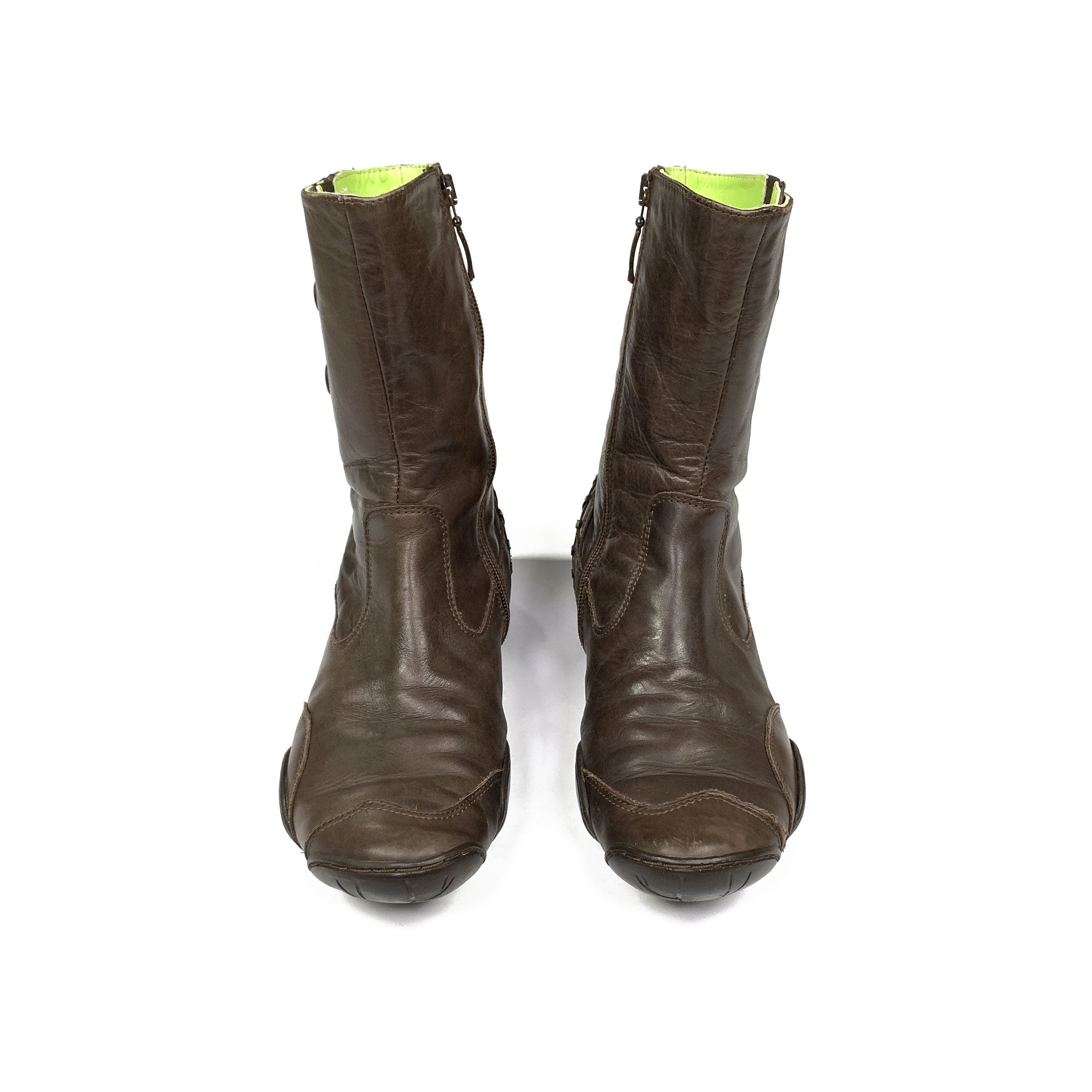 Marithe + Francois Girbaud 00's Leather Zip Up Boots Size US 8 / IT 38 - 3 Thumbnail
