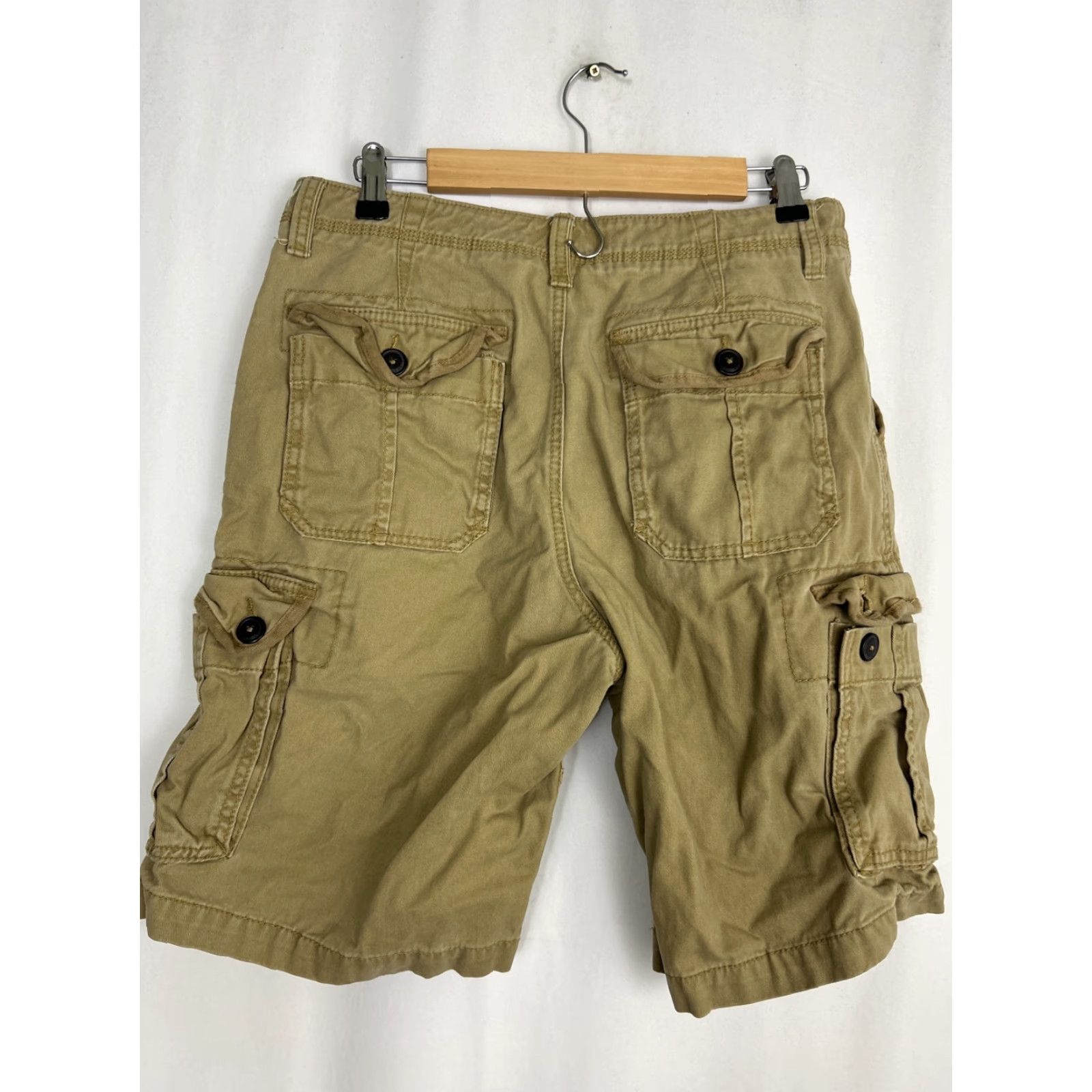 Vintage Aéropostale Cargo Shorts Beige Cotton 32x10 Men Regular Size US 32 / EU 48 - 7 Thumbnail