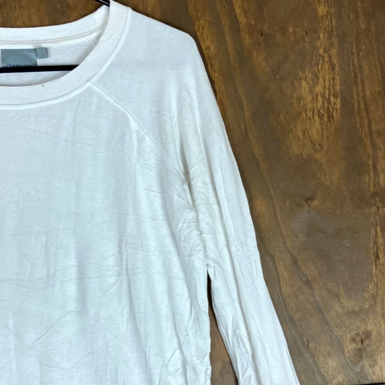 Athleta Athleta Sweatshirt White Crew Neck Long Sleeve Small Pull Over Women Athletic Casual Comfort Stretch Size S / US 4 / IT 40 - 5 Thumbnail