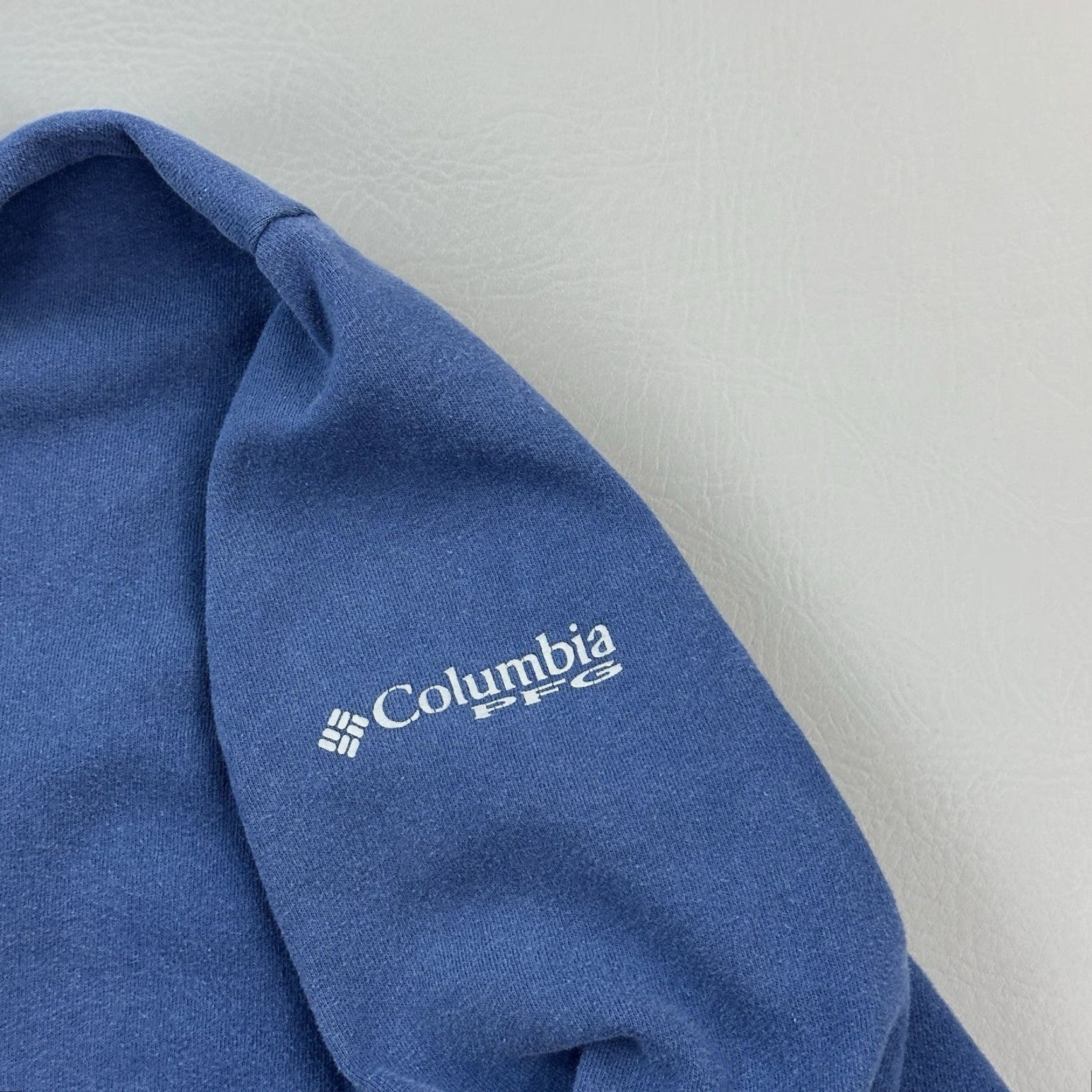 Vintage Columbia PFG Hoodie Mens 2XL Blue USA Fish Flag Pullover Outdoor Hiking Fishing Hooded Pockets Regular Fit Shirt Size US XXL / EU 58 / 5 - 4 Thumbnail