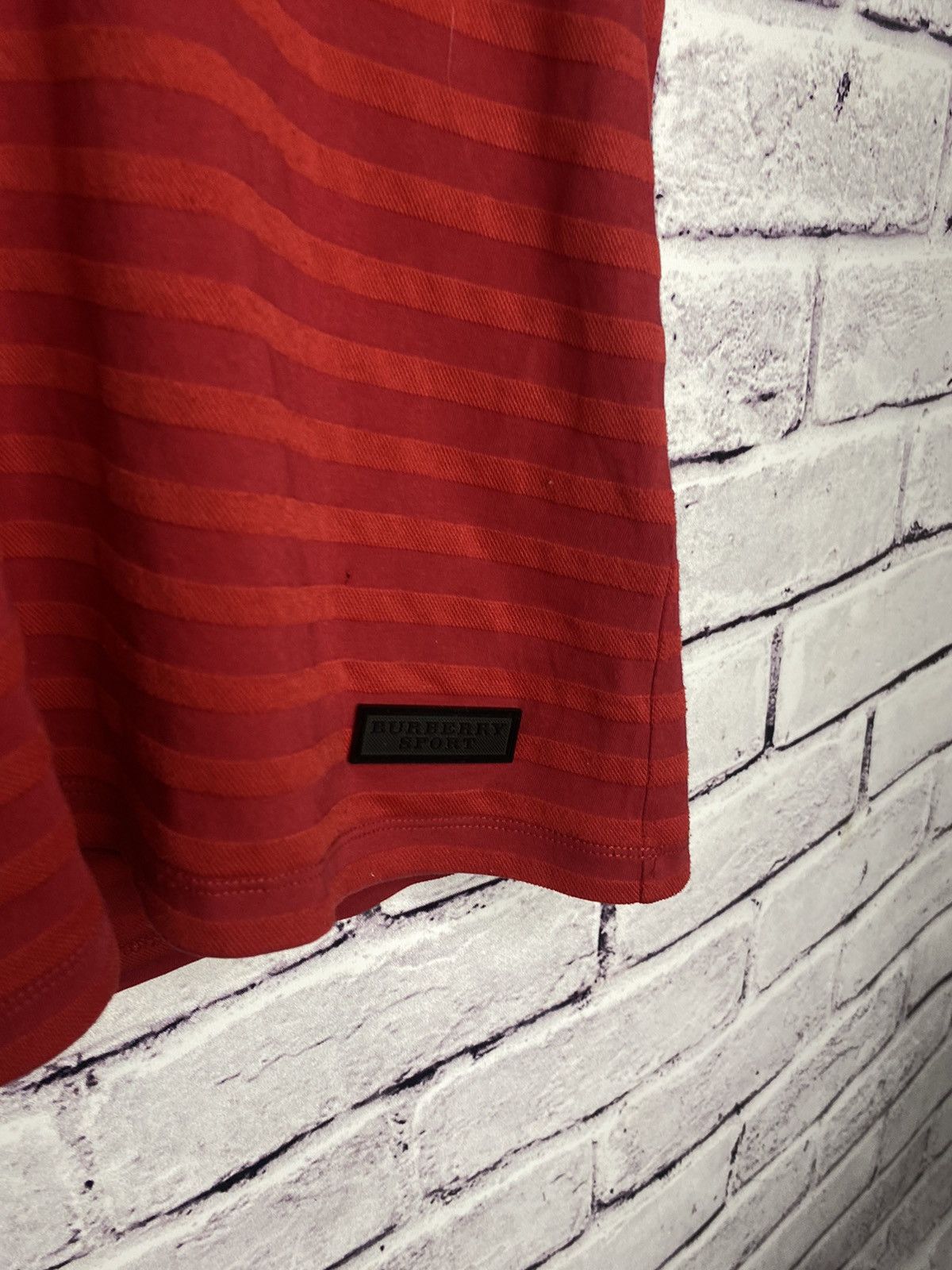 Burberry Men's vintage red luxury polo Burberry sportswear T-shirt Size US M / EU 48-50 / 2 - 3 Thumbnail