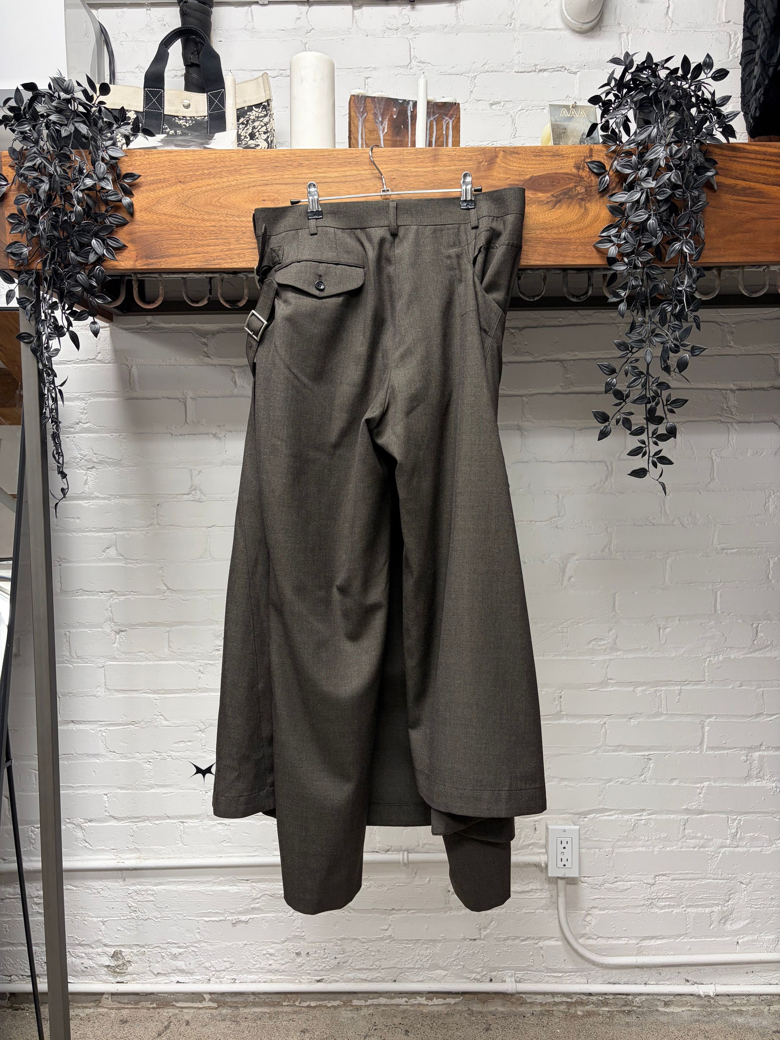 Comme des Garcons SS2025 Comme Des Garçons Homme Plus Skirted Layer Wool Wide Leg Trousers Size US 34 / EU 50 - 4 Thumbnail
